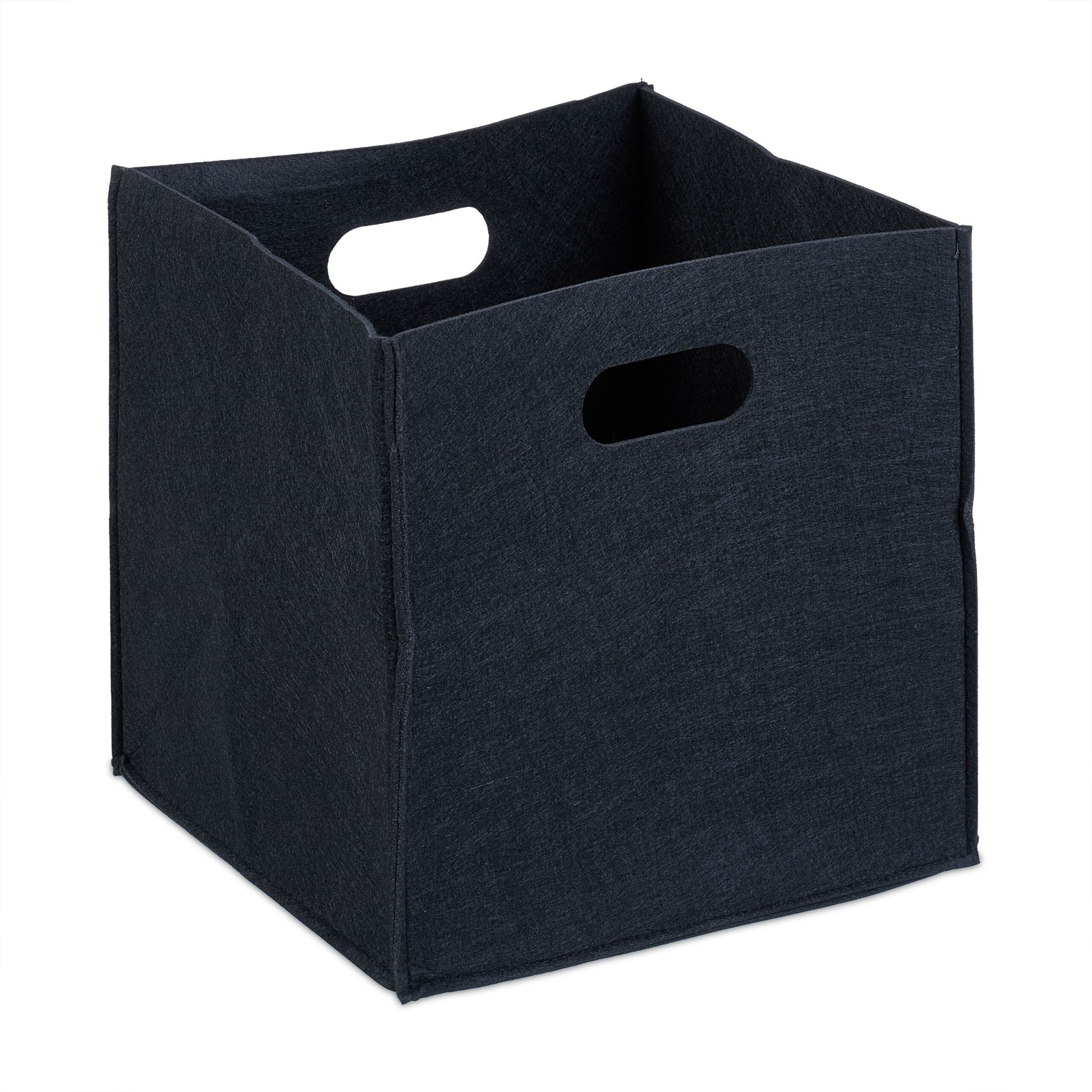 Quadratischer Filzkorb Schwarz