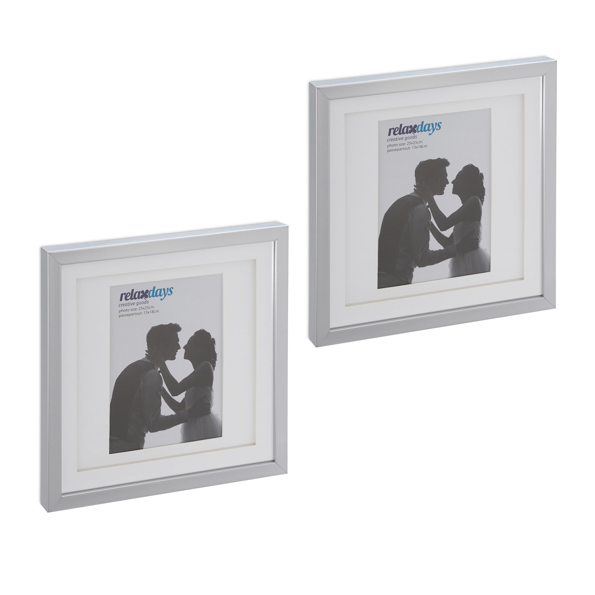 Bilderrahmen 25x25 cm 2er-Set Silber