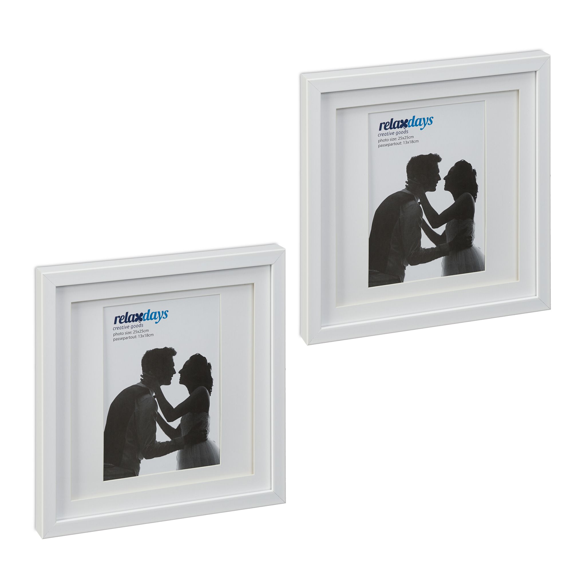 Bilderrahmen 25x25 cm 2er-Set Weiss