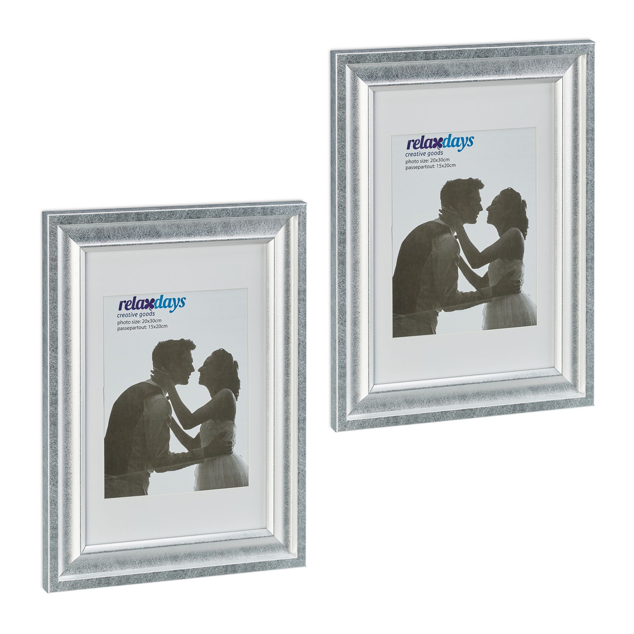 Bilderrahmen 20x30 cm 2er-Set Silber
