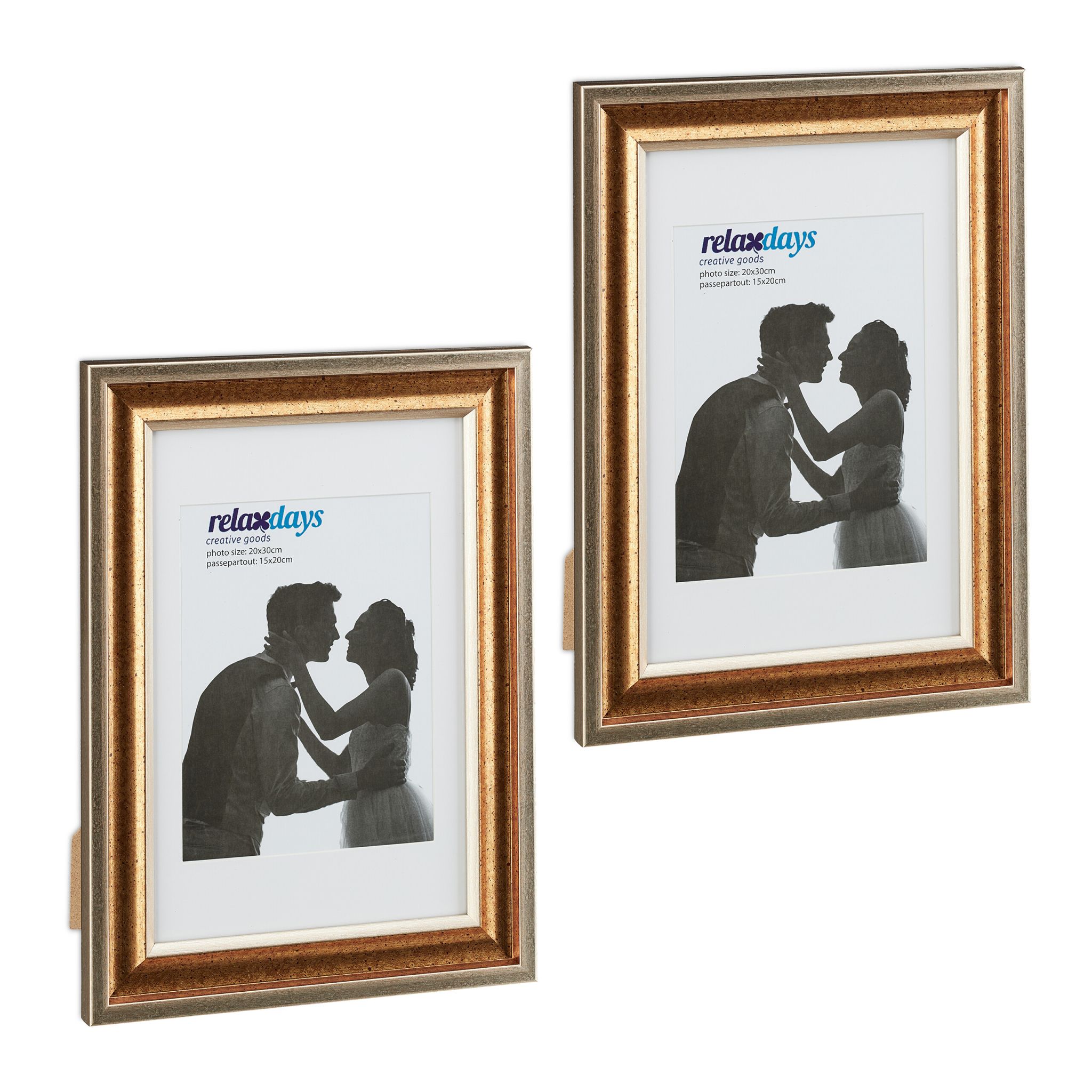 Bilderrahmen 20x30 cm 2er-Set Gold
