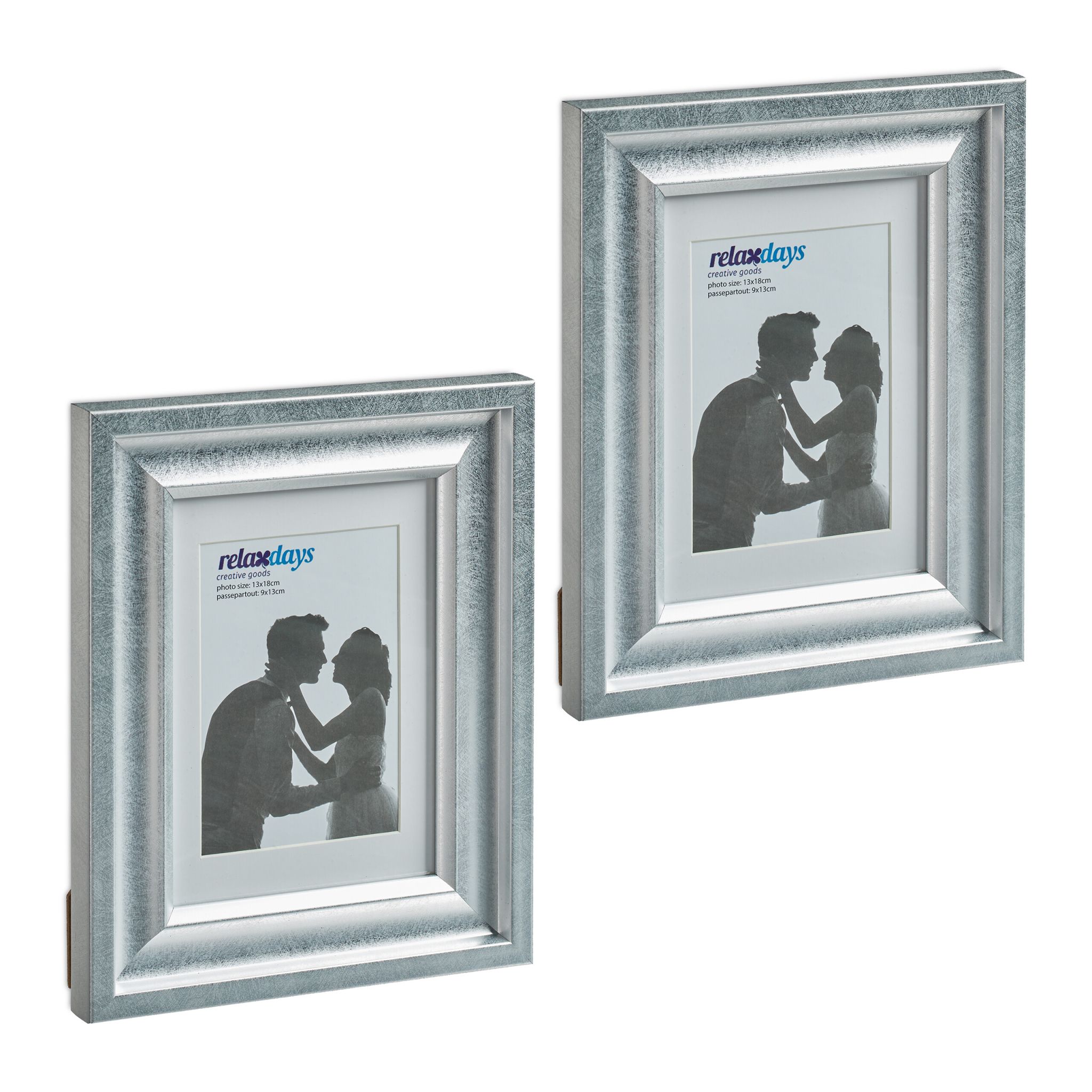 Bilderrahmen 13x18 cm 2er-Set Silber