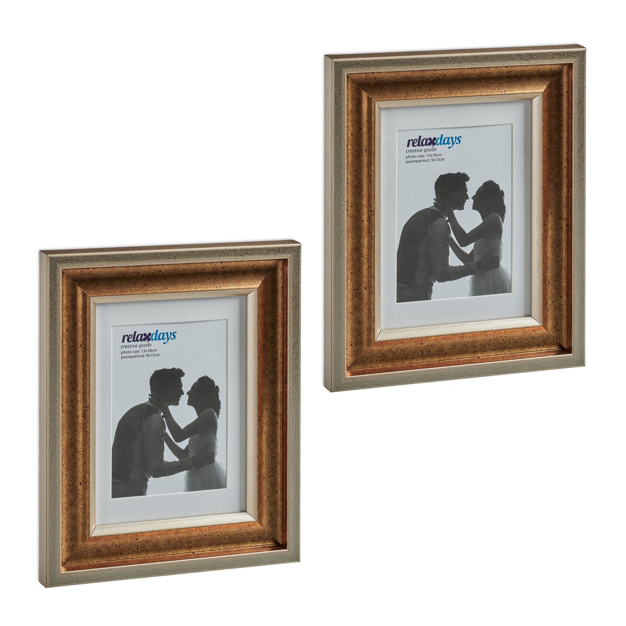 Bilderrahmen 13x18 cm 2er-Set Gold