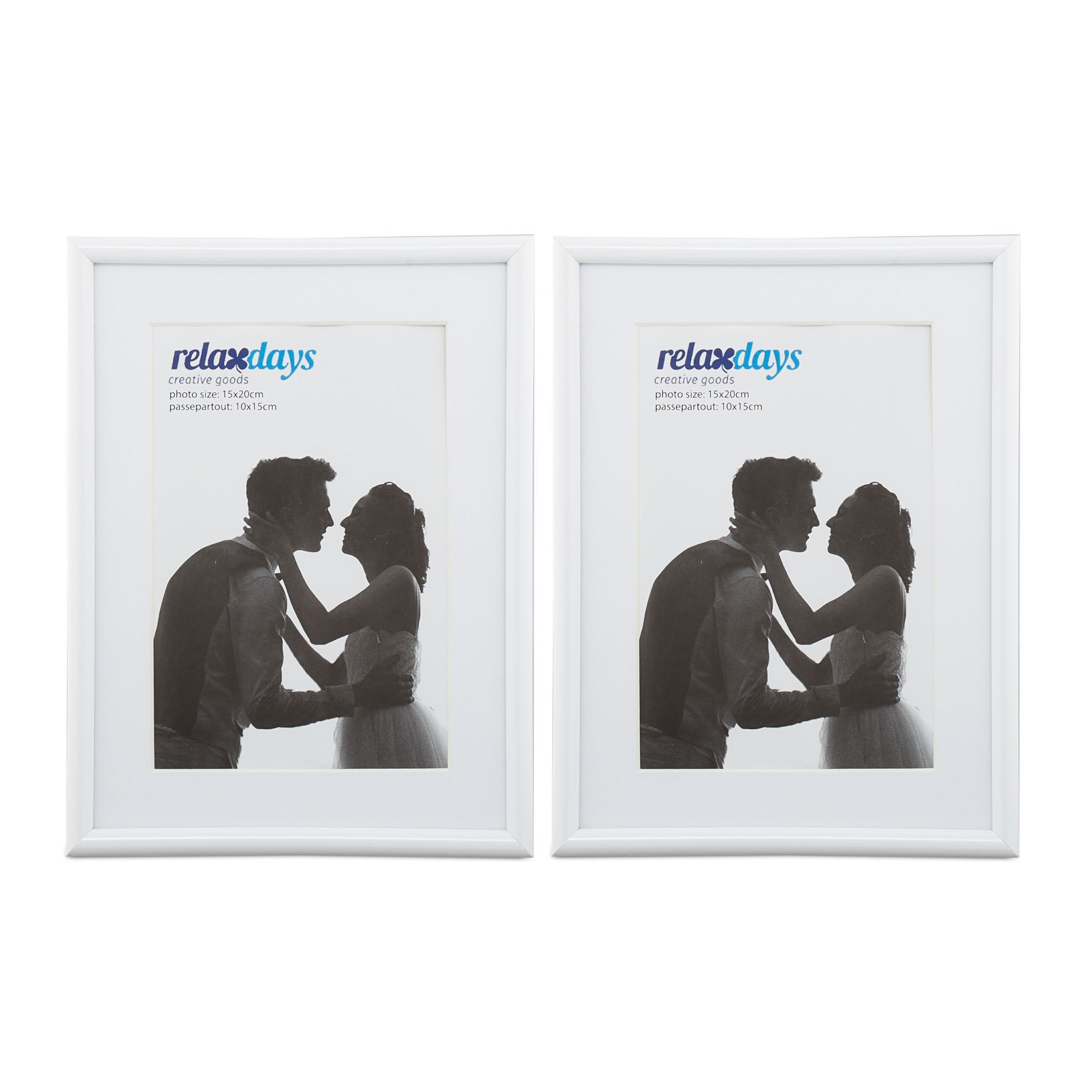 Bilderrahmen 2er-Set 15 x 20 cm Weiss