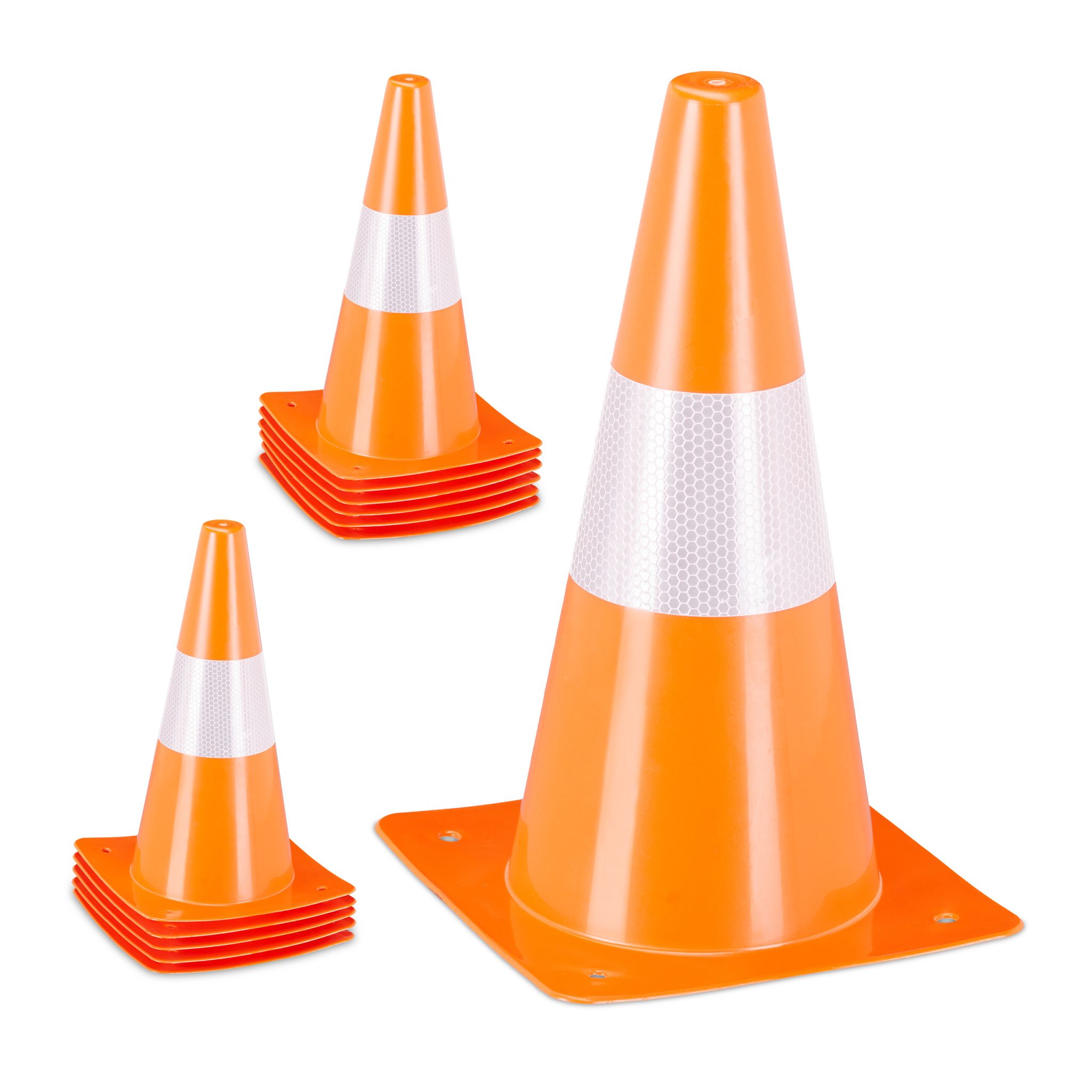 Pylonen 12er-Set Weiss-Orange