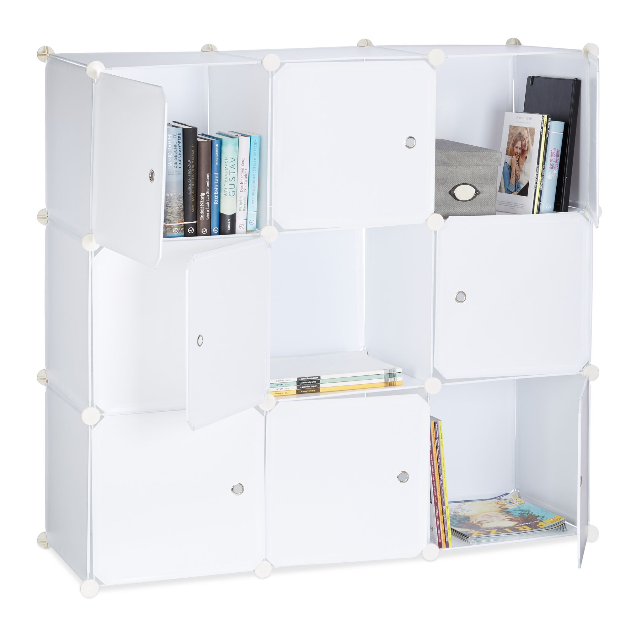 Regalsystem mit Türen Weiss