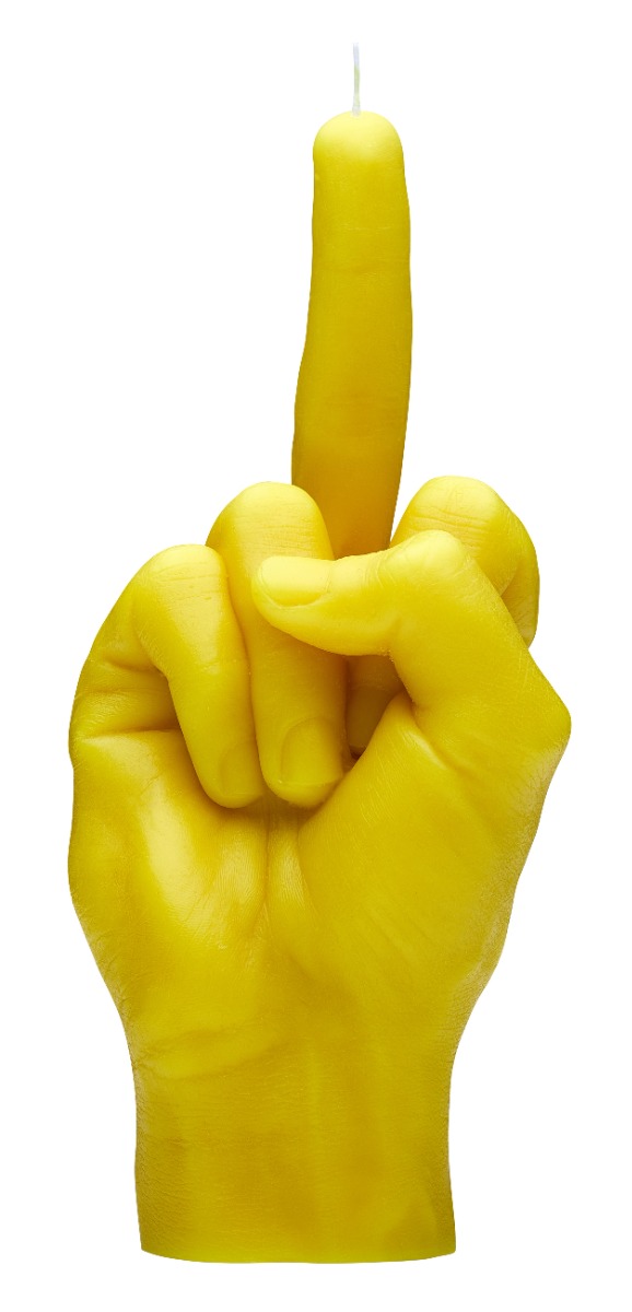 Kerze F*ck you Gelb