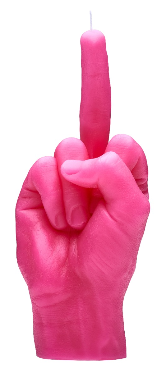 Kerze F*ck you Pink