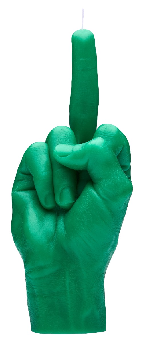 Kerze F*ck you Grün