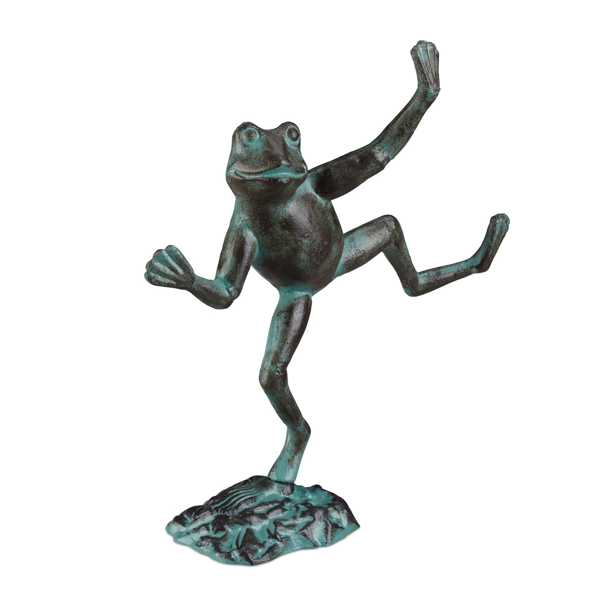 Gartenfigur Frosch Dunkelgrün