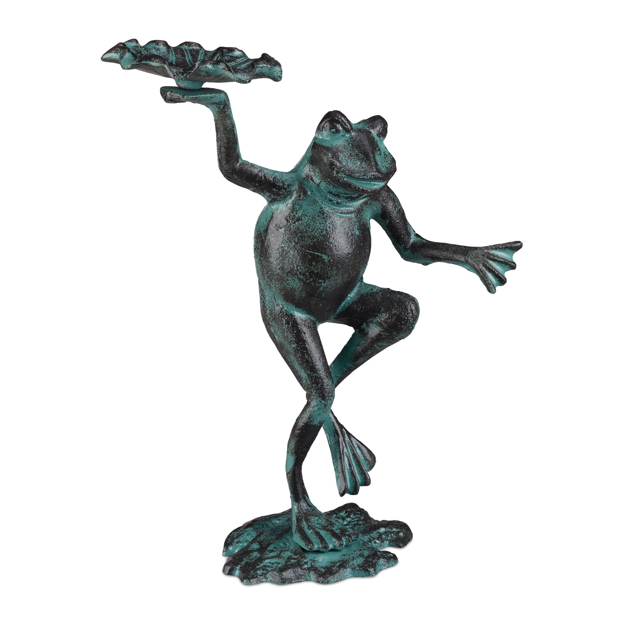 Gartenfigur Frosch Dunkelgrün