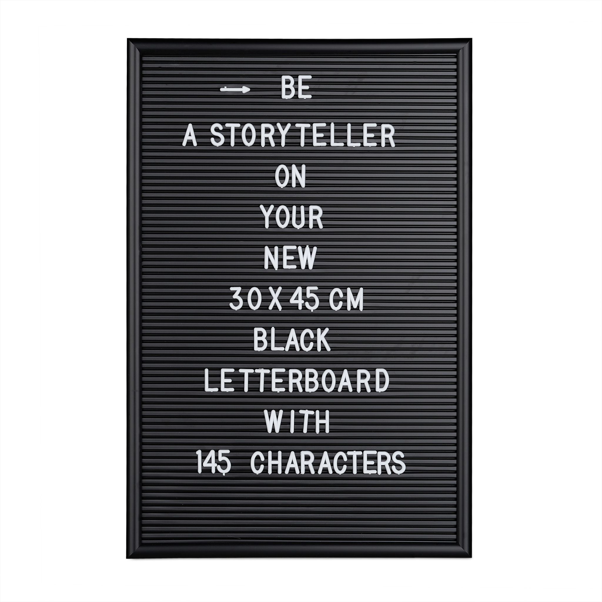 Letterboard 30 x 45cm Schwarz