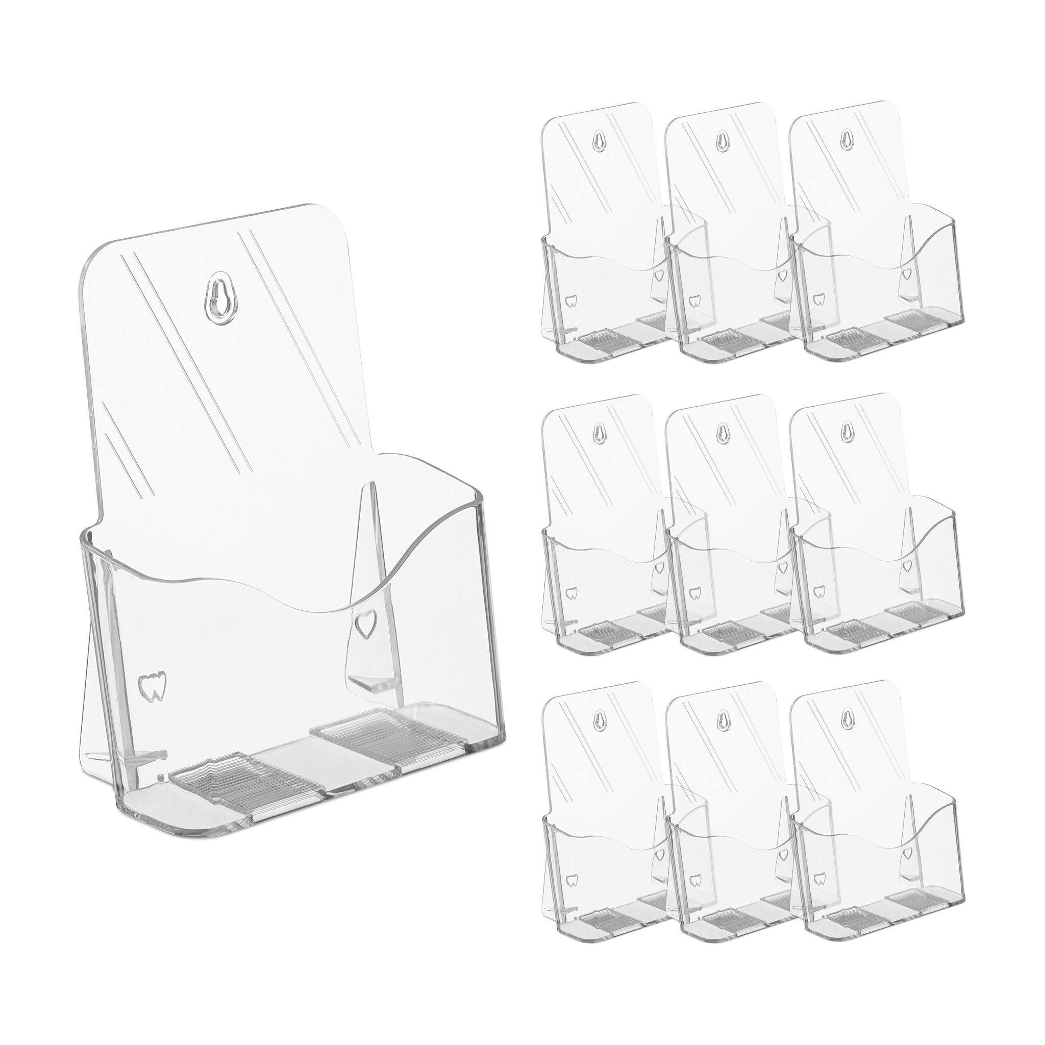 Prospektständer für DIN A5 10er-Set Transparent