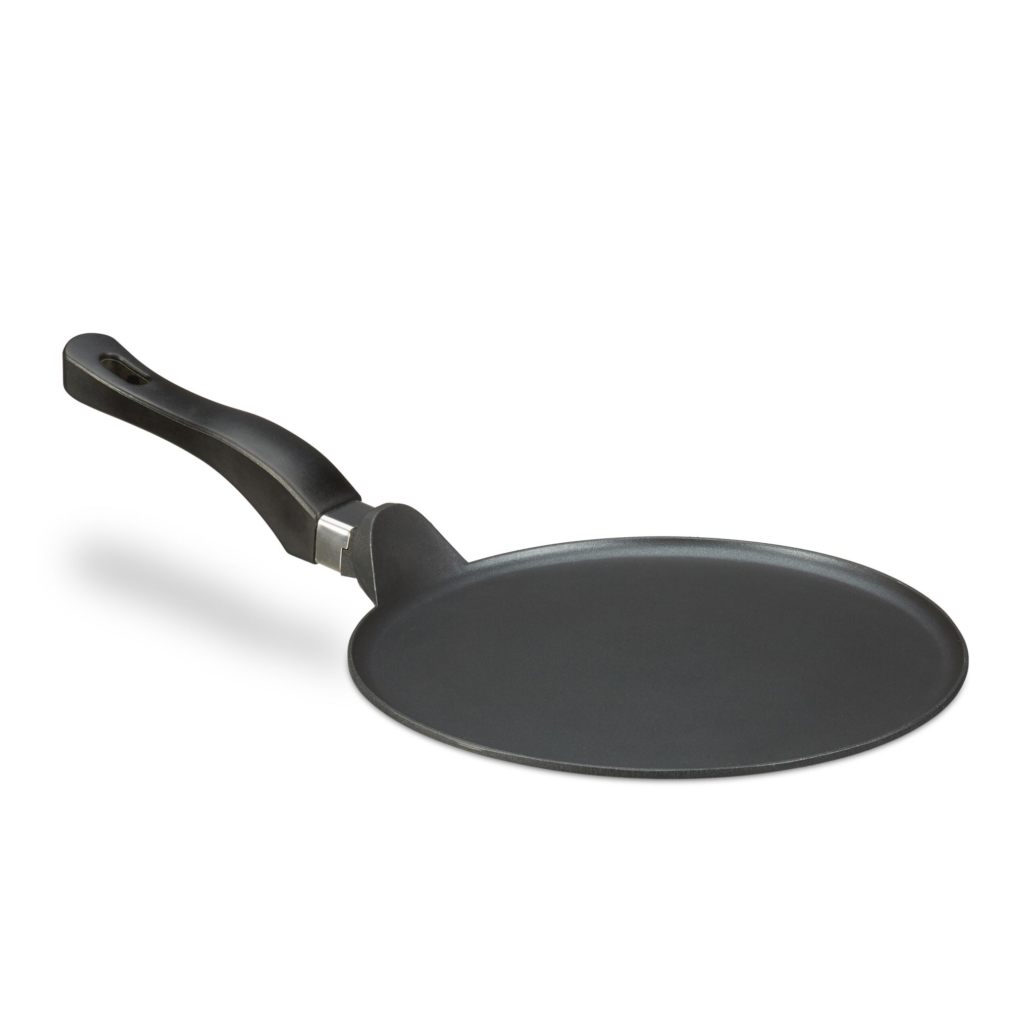 Crêpespfanne Aluguss schwarz 25cm Schwarz-Silber