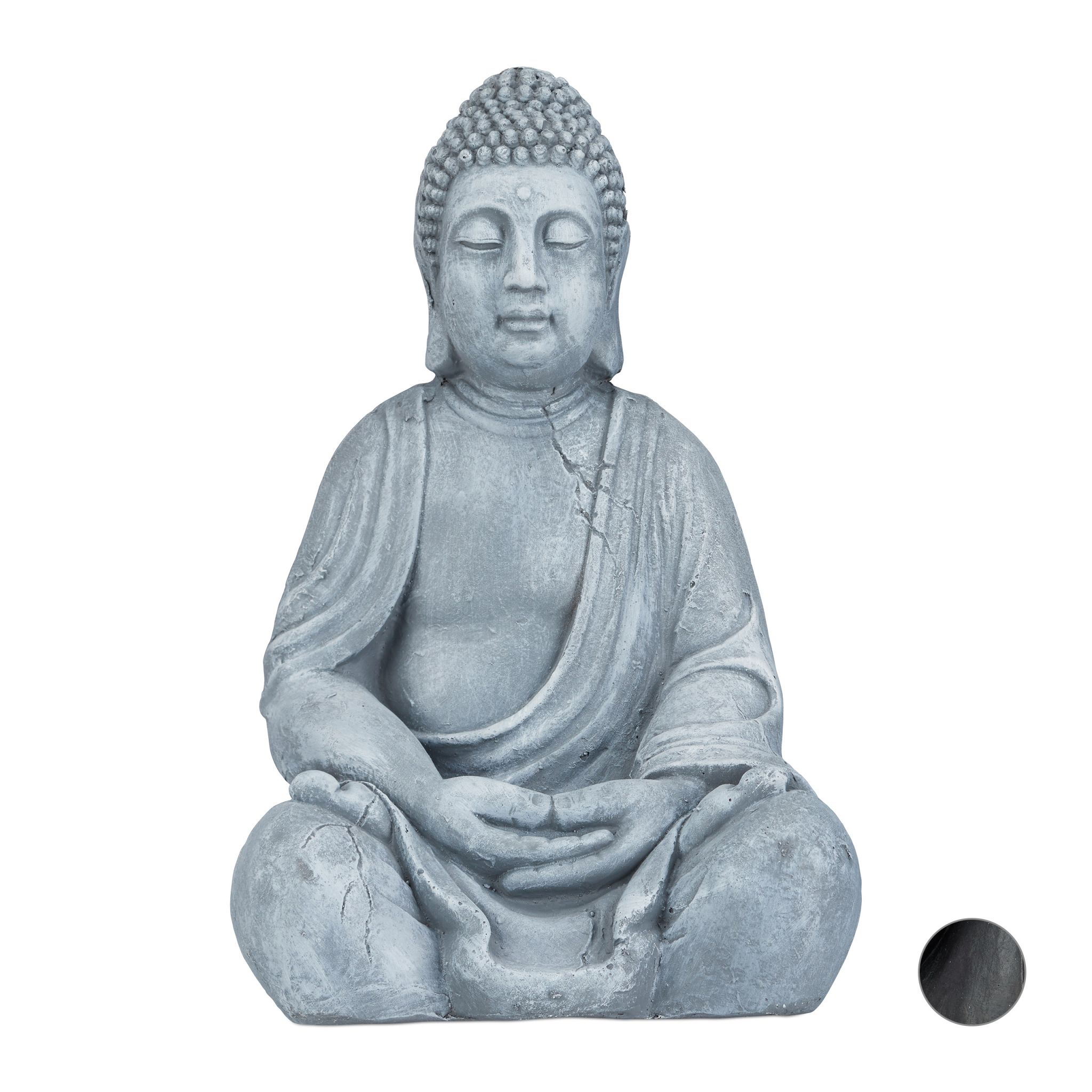 Buddha Figur 50cm Grau