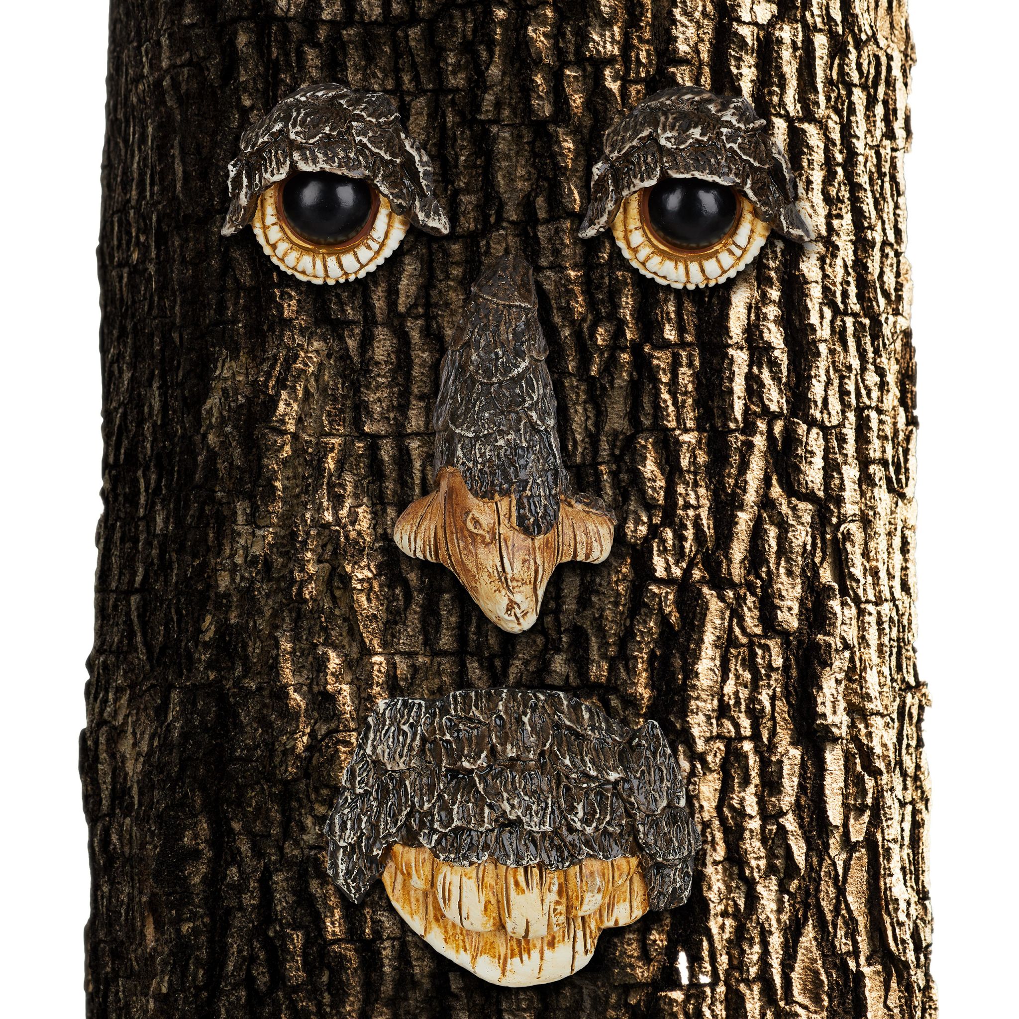 Baumgesicht Naturgeist Dunkelbraun-Hellbraun-Schwarz