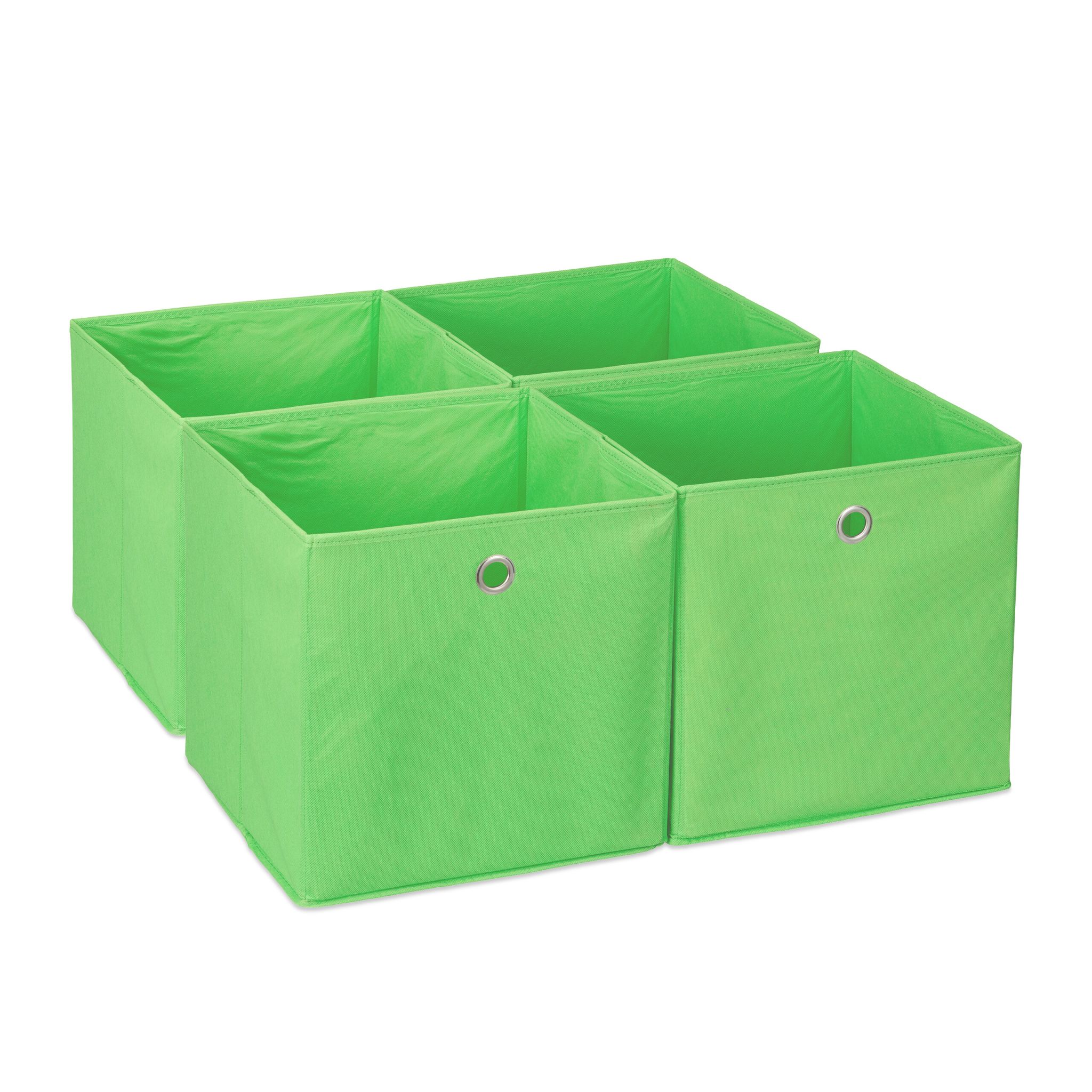 Aufbewahrungsbox 4er-Set Grün-Silber