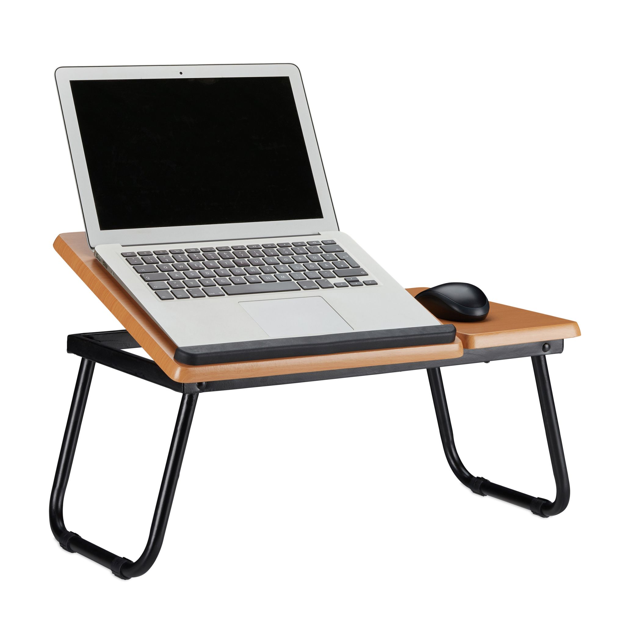 Laptoptisch mit neigbarer Arbeitsfläche Hellbraun-Schwarz
