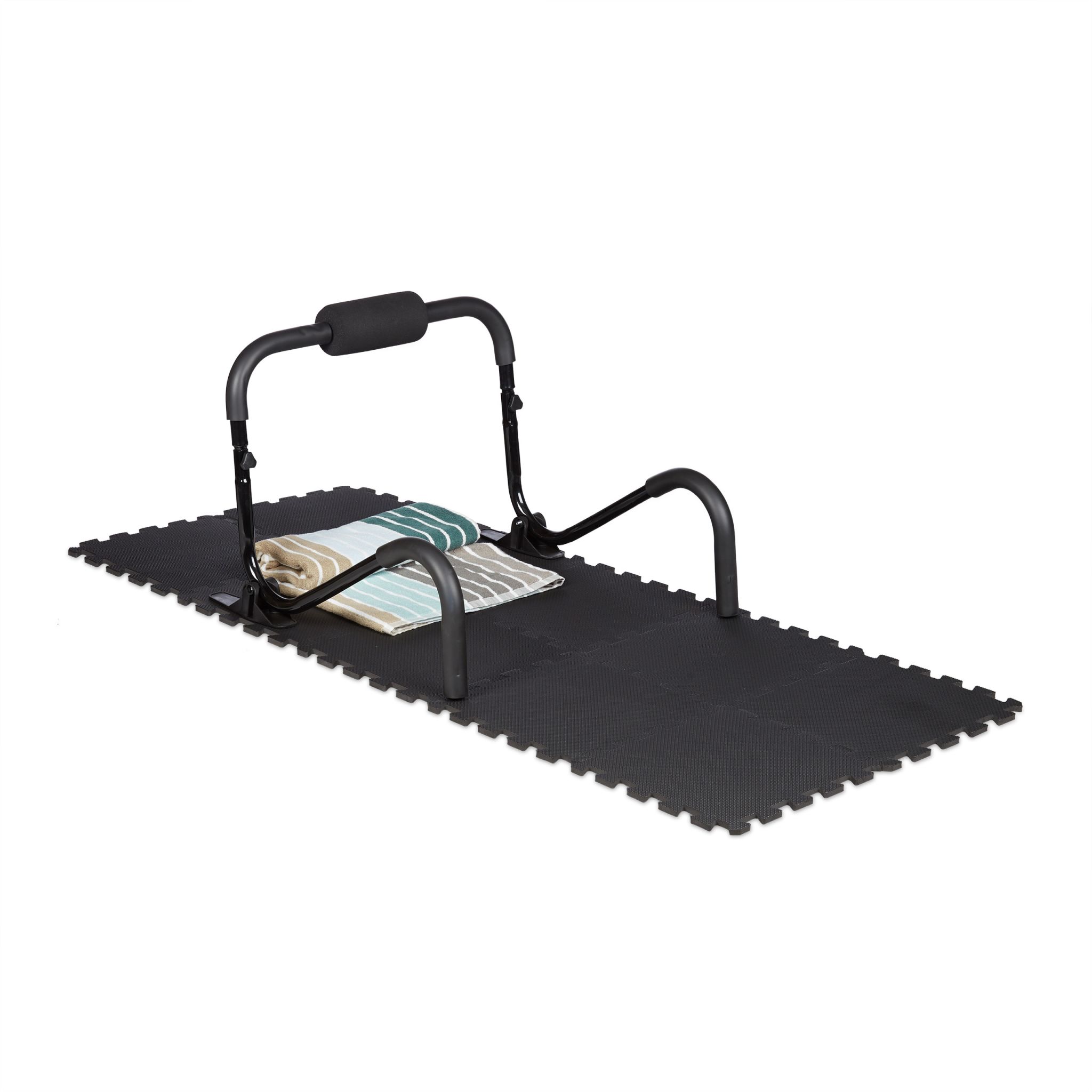 Bodenschutzmatte Fitnessgeräte 24er-Set Schwarz