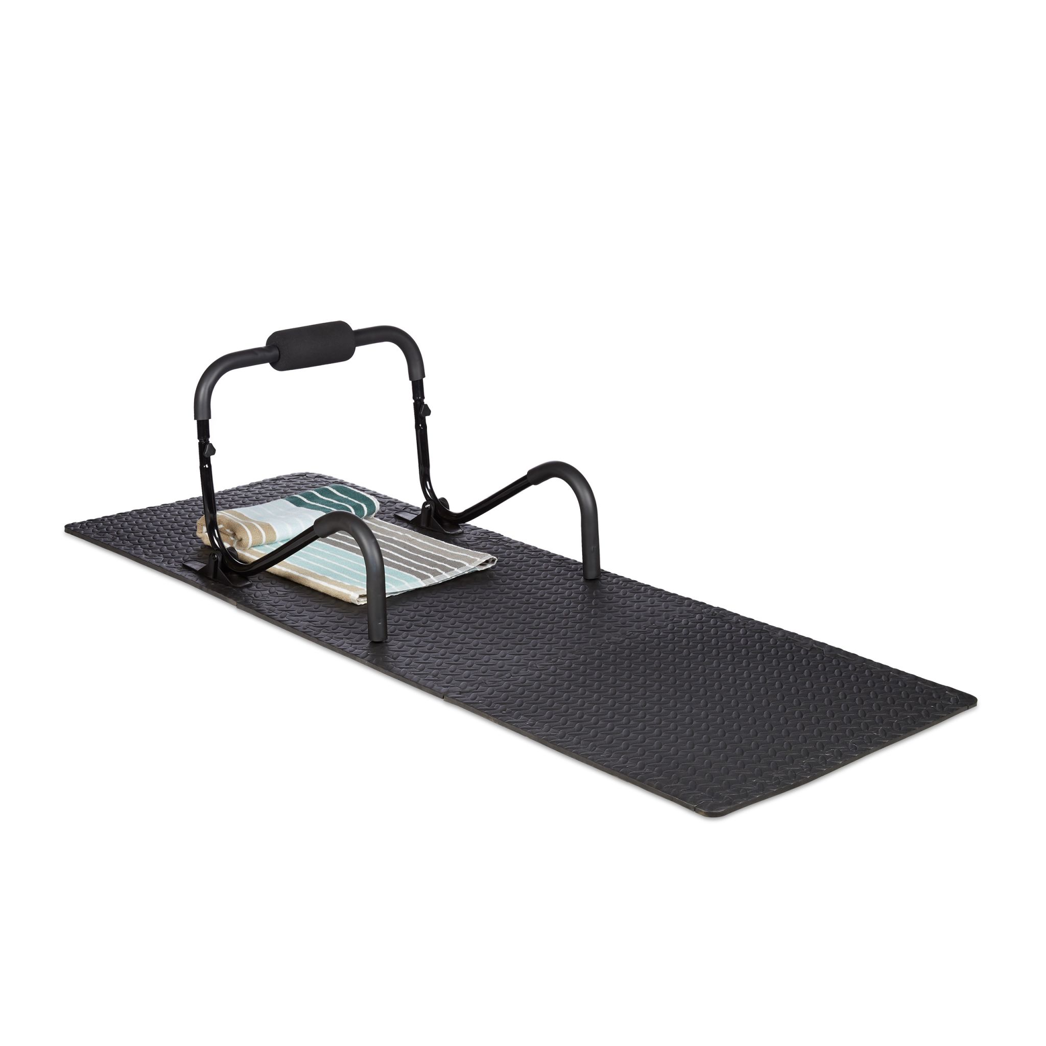Schutzmatte Boden 8er-Set Schwarz