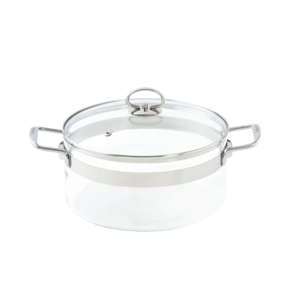 Kochtopf tief mit Deckel Glas 24cm