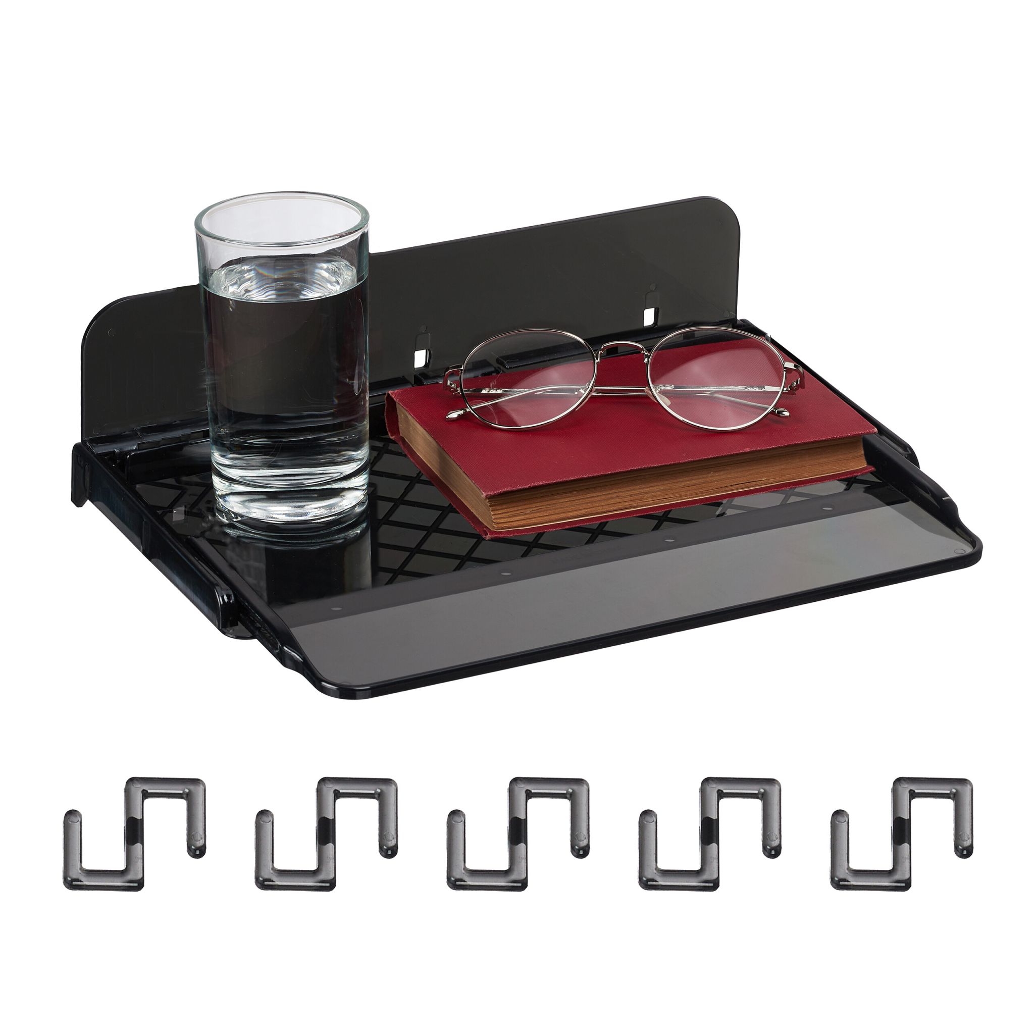 Ausziehbarer Betttisch Schwarz
