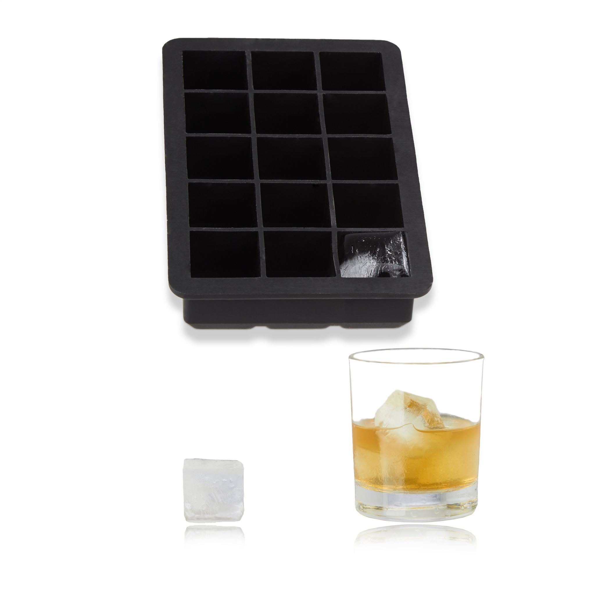 Eiswürfelform Silikon 2,5cm Schwarz
