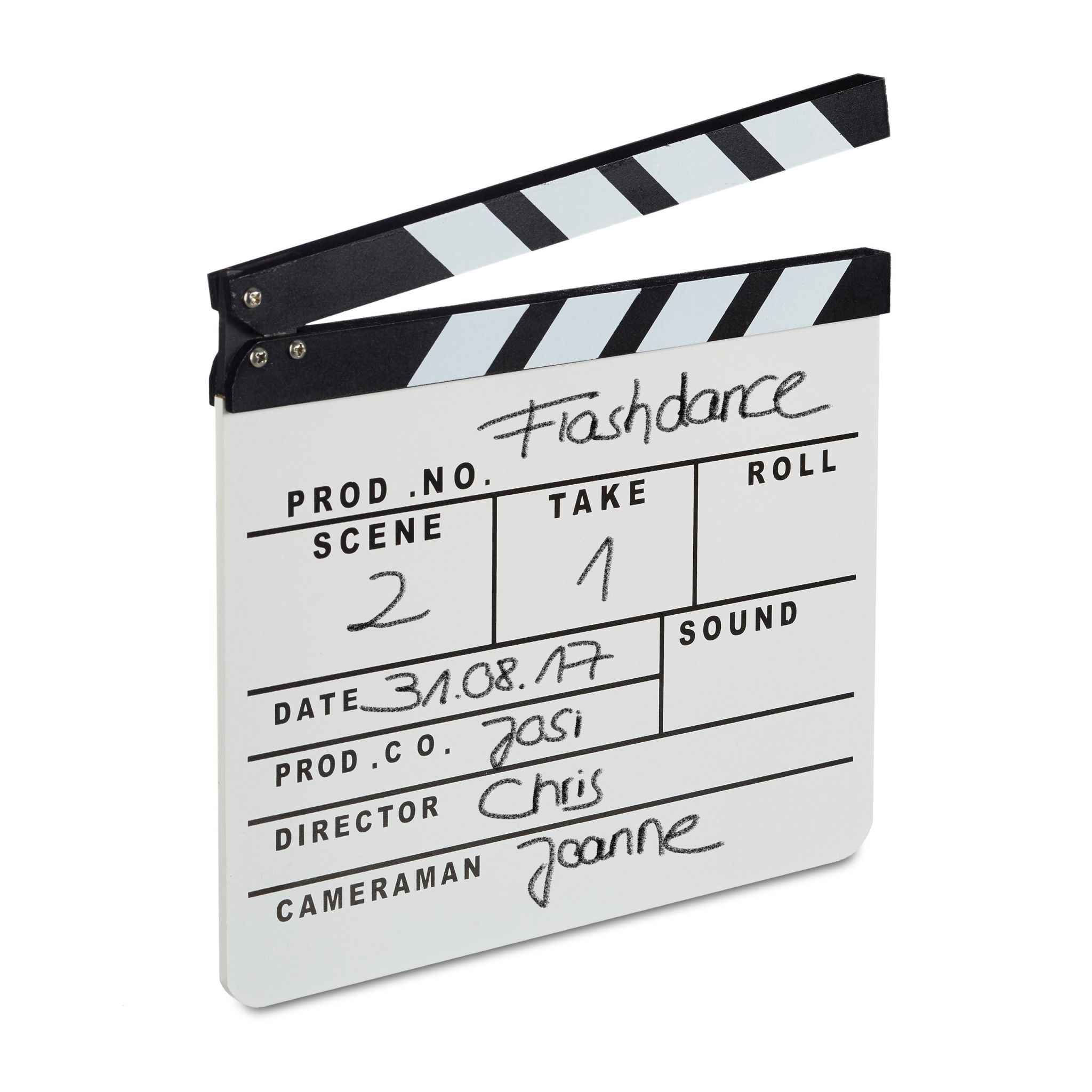 Filmklappe Weiss-Schwarz