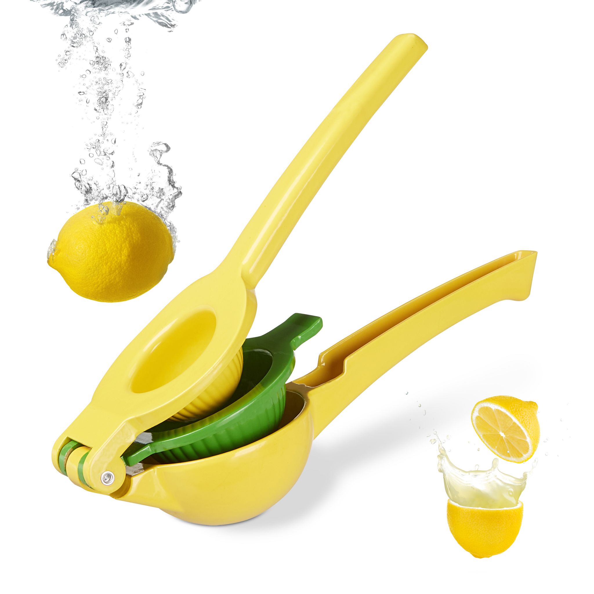Zitruspresse manuell 2 in 1 Gelb-Grün