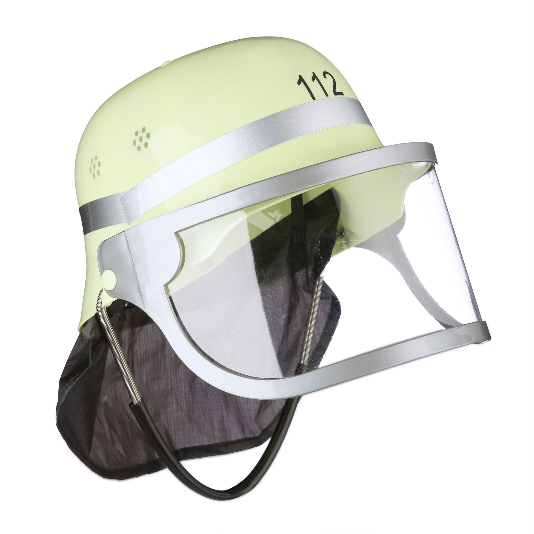Feuerwehrhelm 112 Gelb-Schwarz-Silber