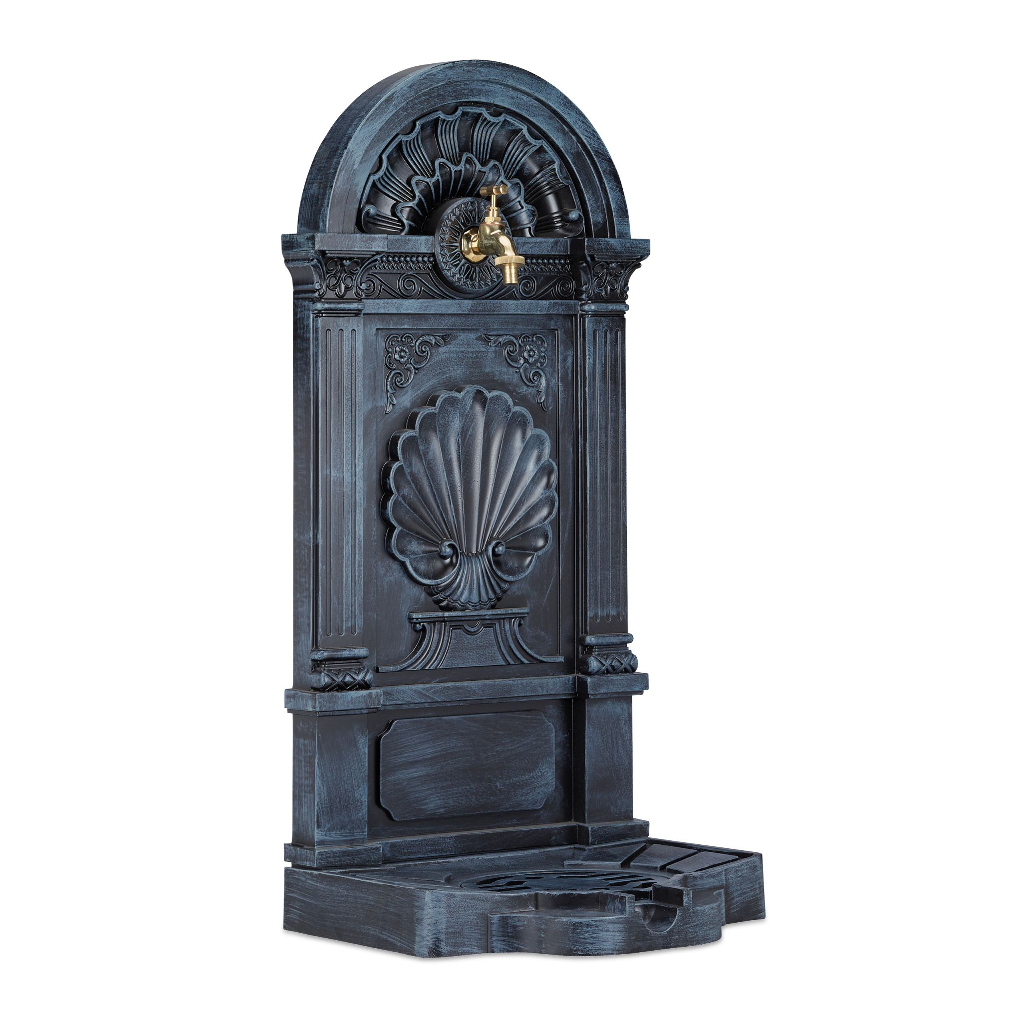 Standbrunnen Antik Gold-Grau