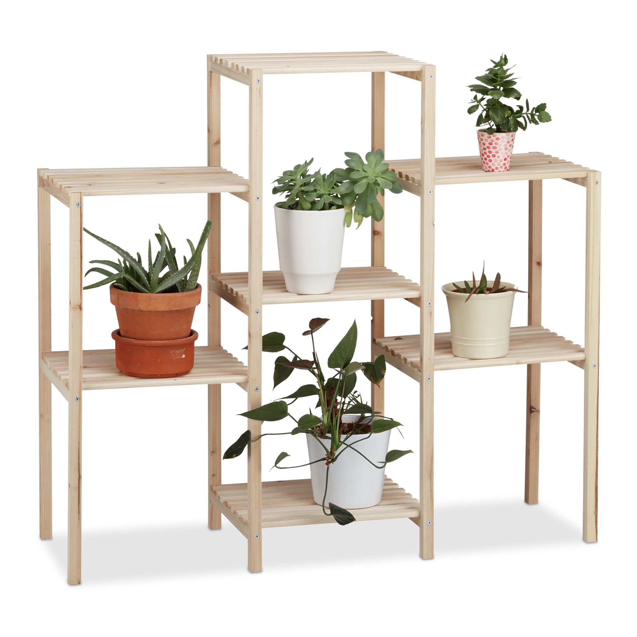 Pflanzenregal Holz Hellbraun
