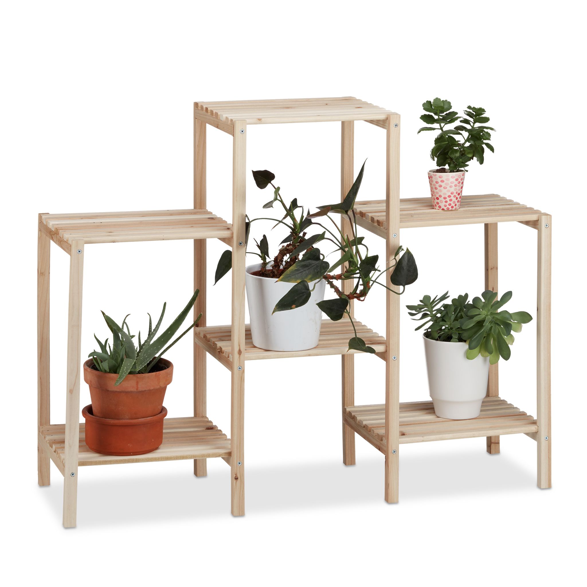 Pflanzenregal Holz Hellbraun