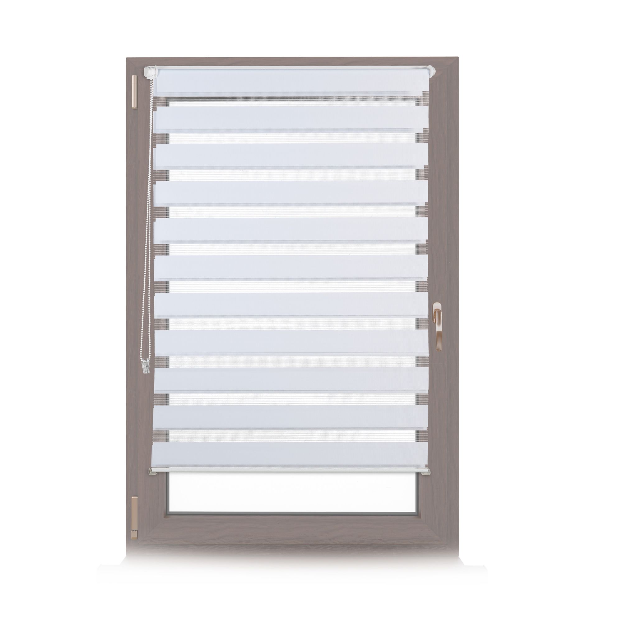 Doppelrollo Klemmfix ohne bohren Weiss-Transparent