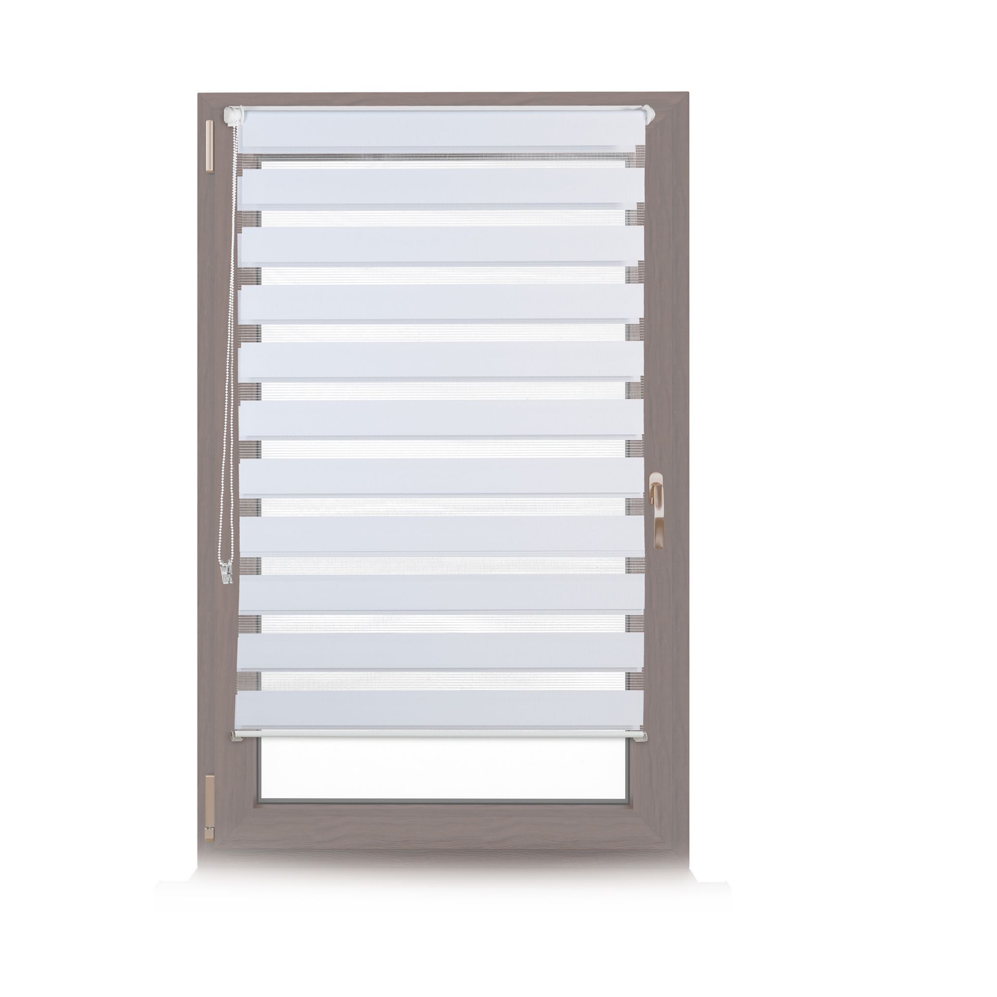 Doppelrollo Klemmfix ohne bohren Weiss-Transparent