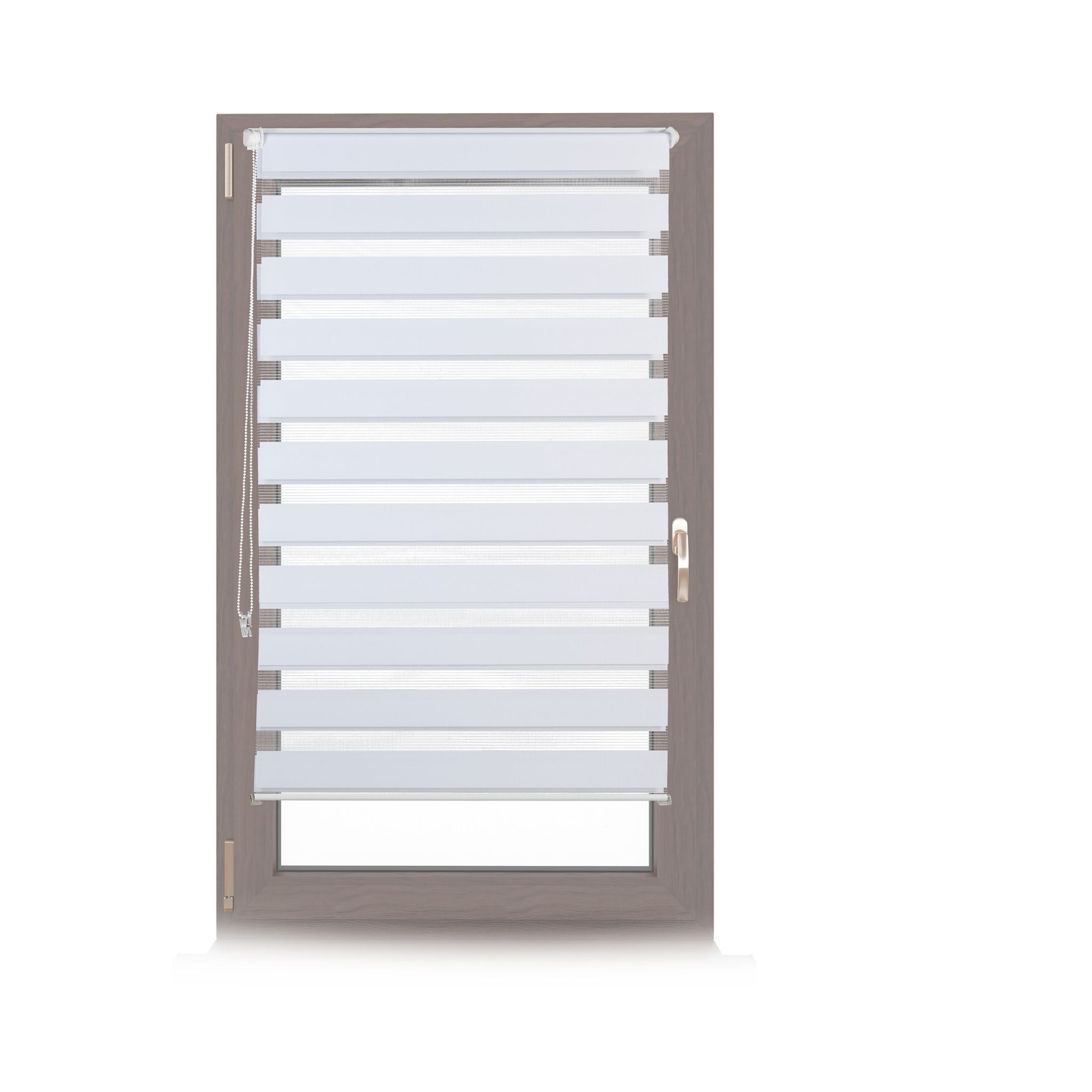 Doppelrollo Klemmfix ohne bohren Weiss-Transparent