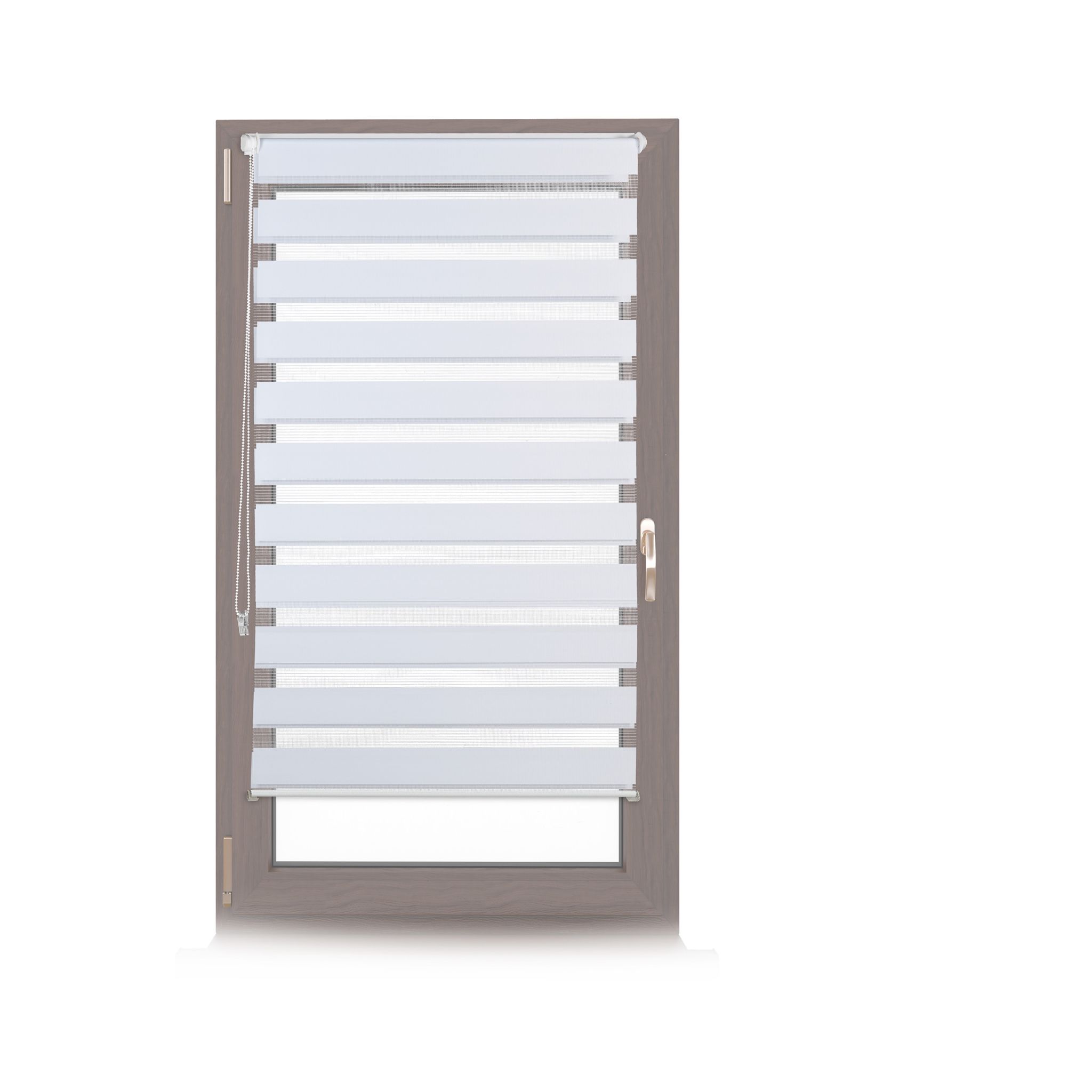 Doppelrollo Klemmfix ohne bohren Weiss-Transparent