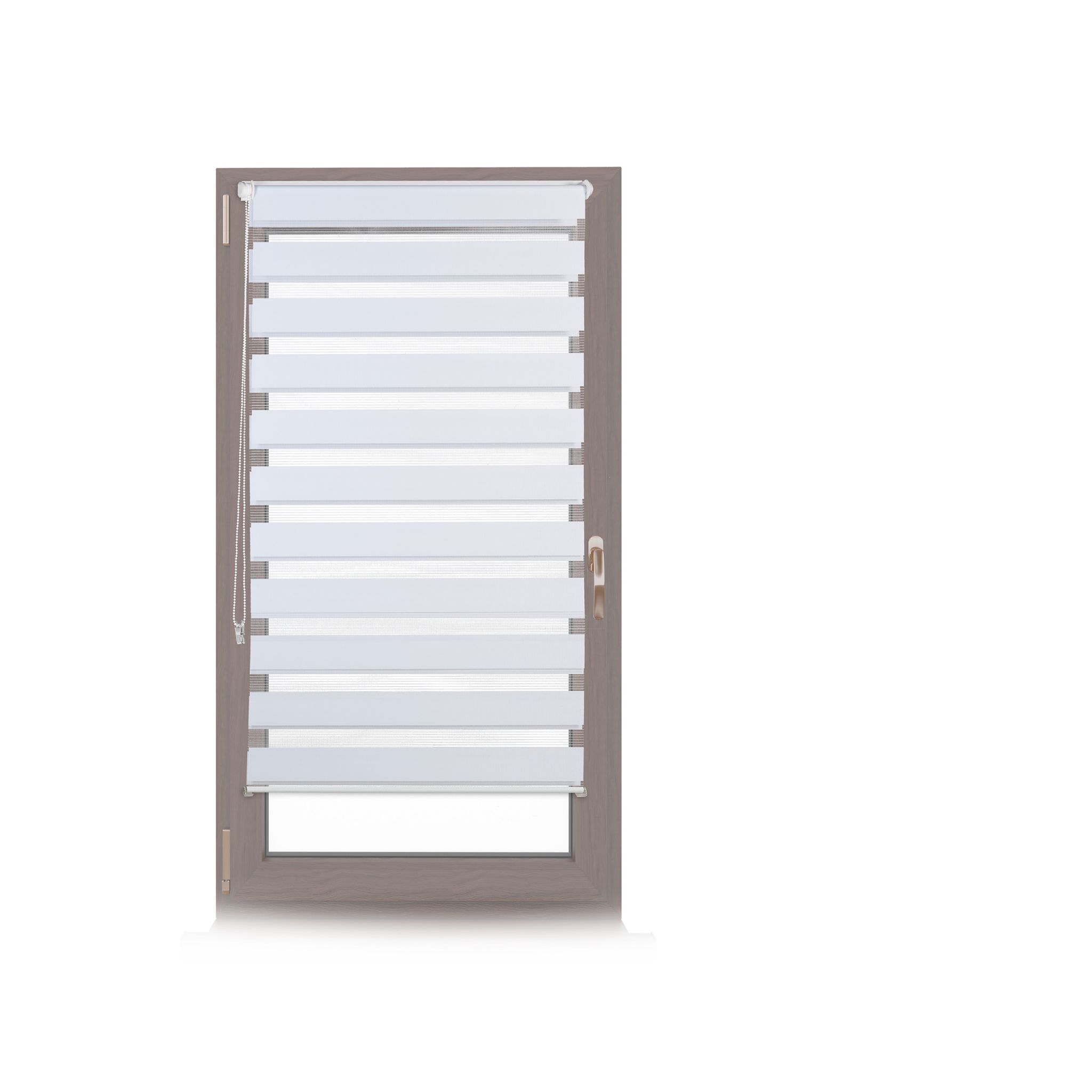 Doppelrollo Klemmfix ohne bohren Weiss-Transparent