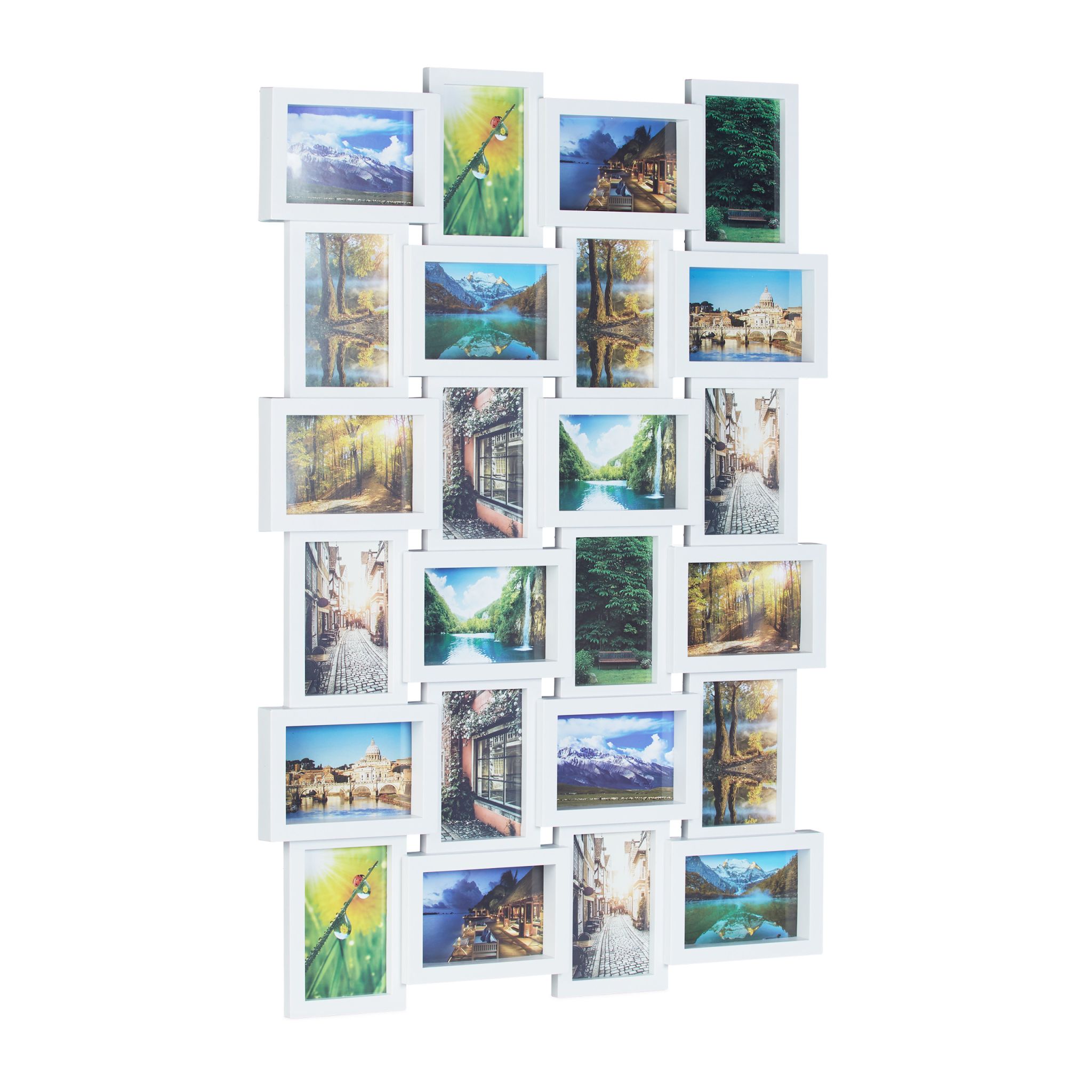 Bilderrahmen für 24 Fotos Weiss-Transparent