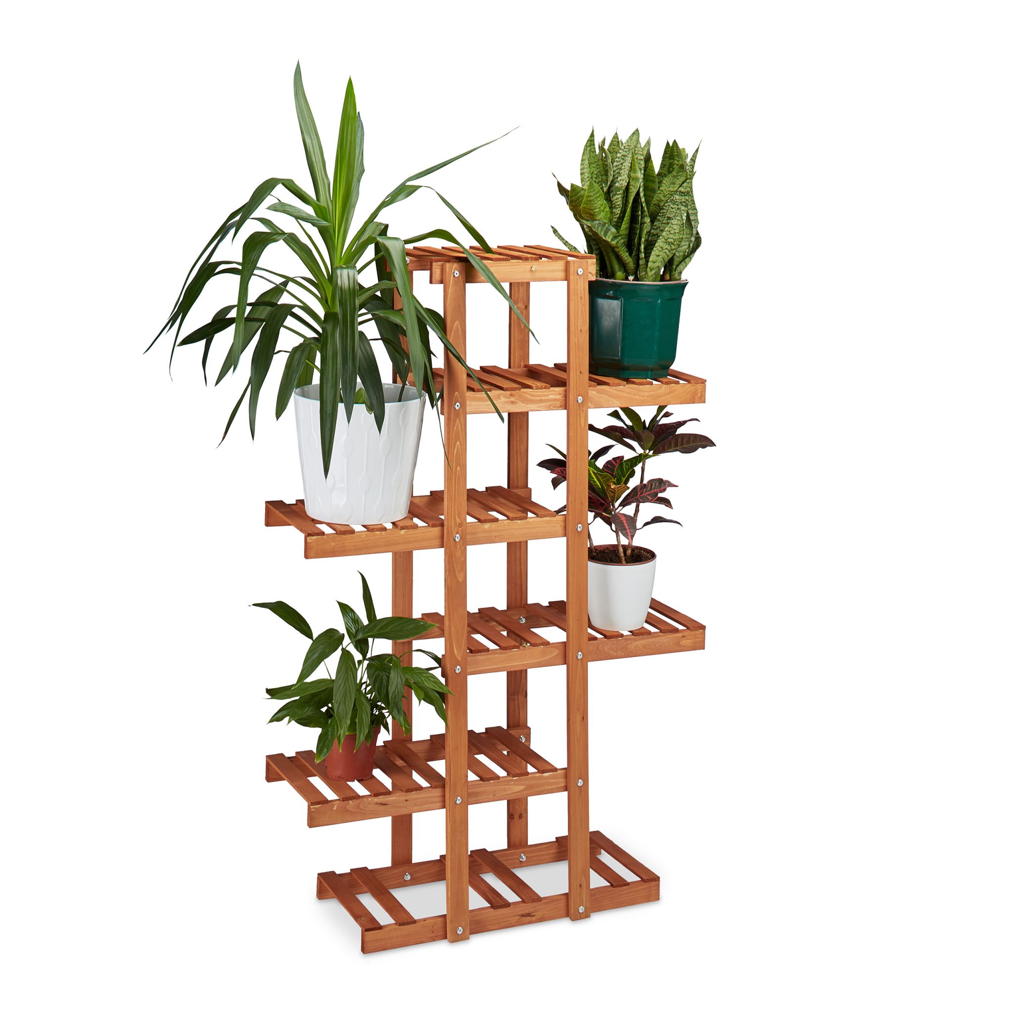 Blumenregal Holz Hellbraun