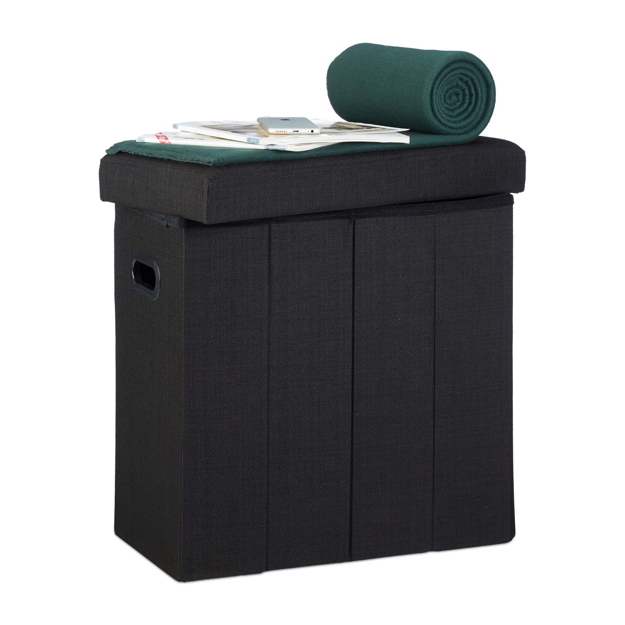 Faltbarer Sitzhocker Schwarz