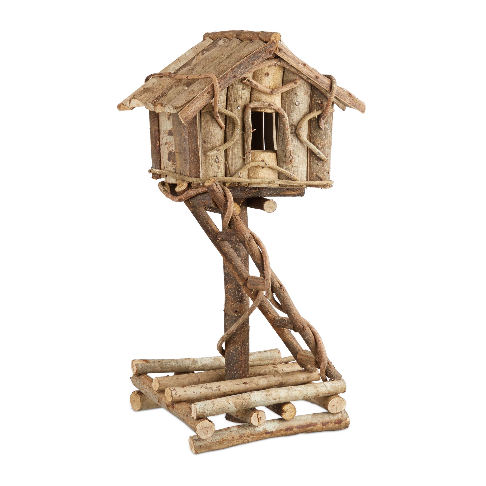 Vogelhaus stehend zur Dekoration Hellbraun