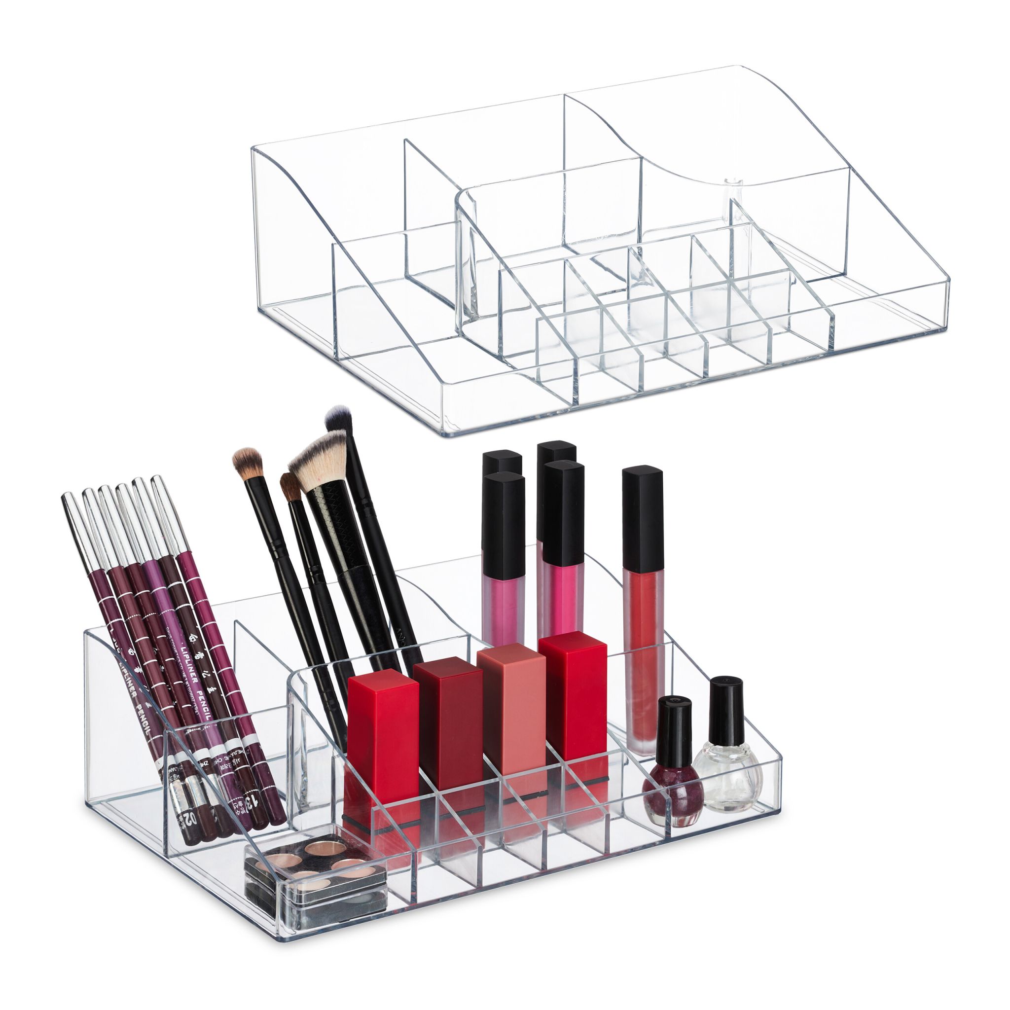 Make Up Organizer 2er-Set Transparent