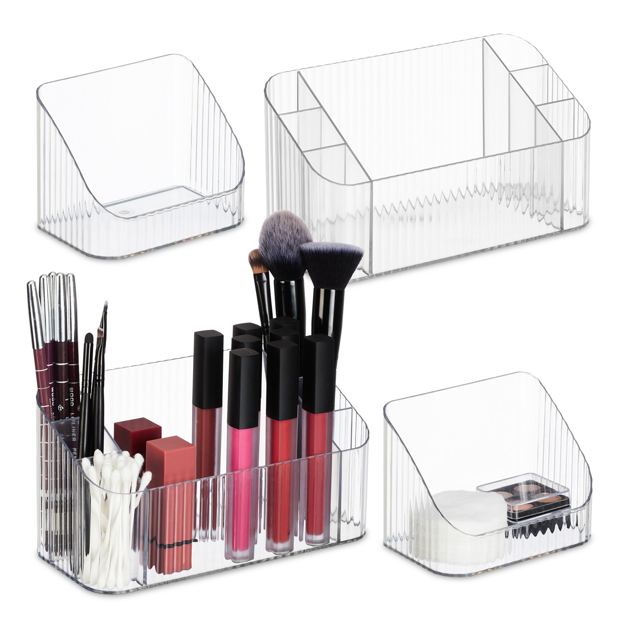 Kosmetik Organizer 2er-Set Transparent