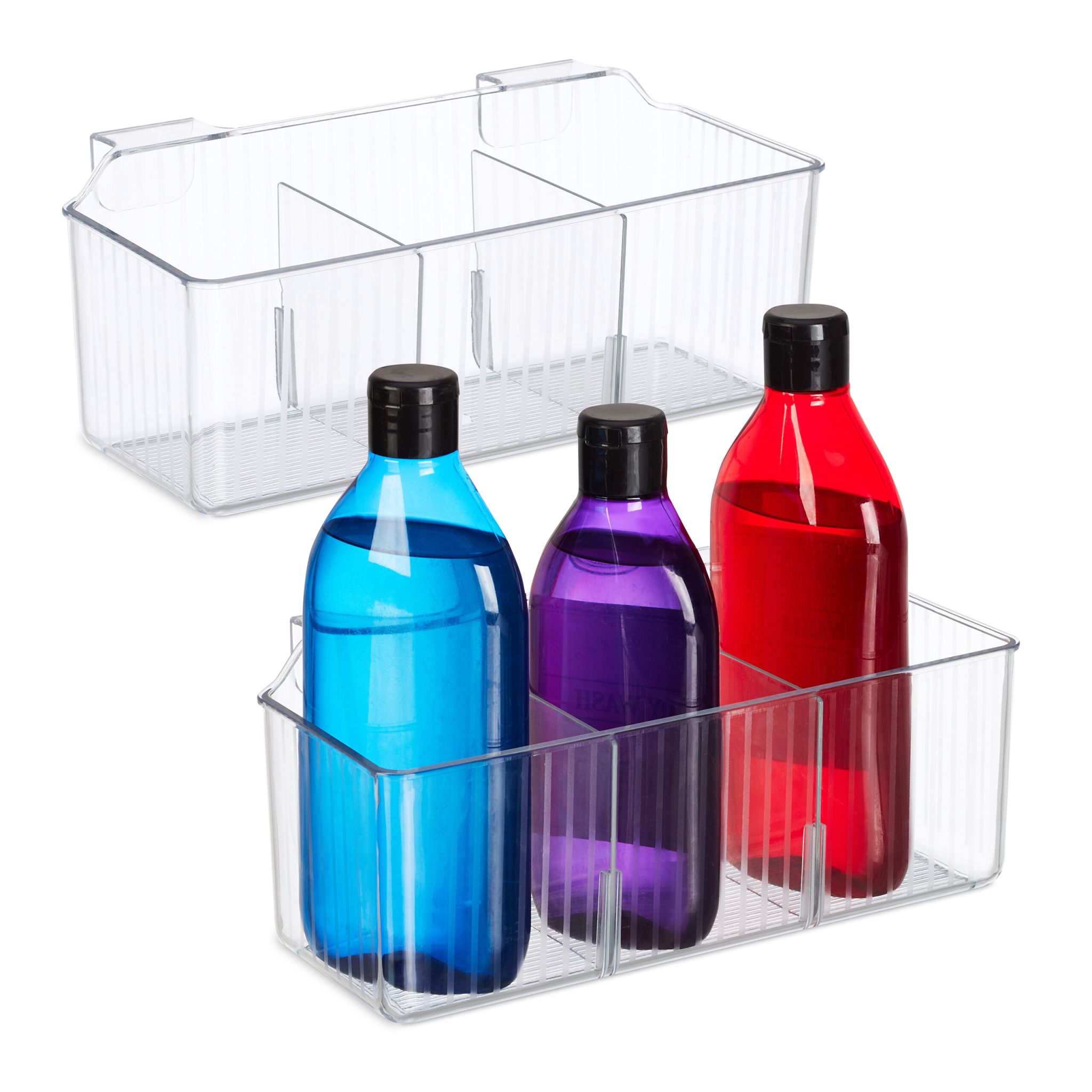 Schranktür Organizer 3 Fächer 2er-Set Transparent