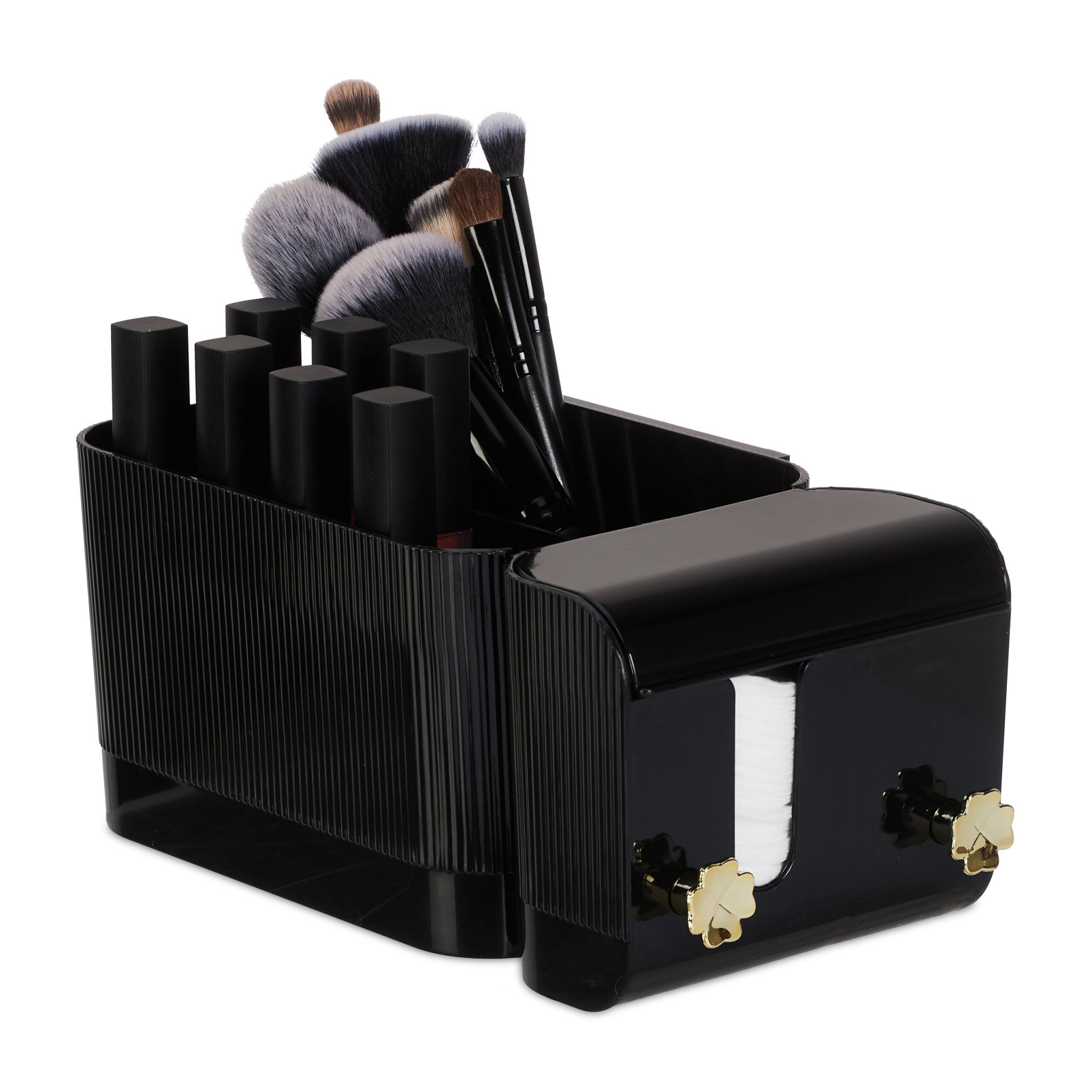 Kosmetik Organizer Wand Gold-Schwarz