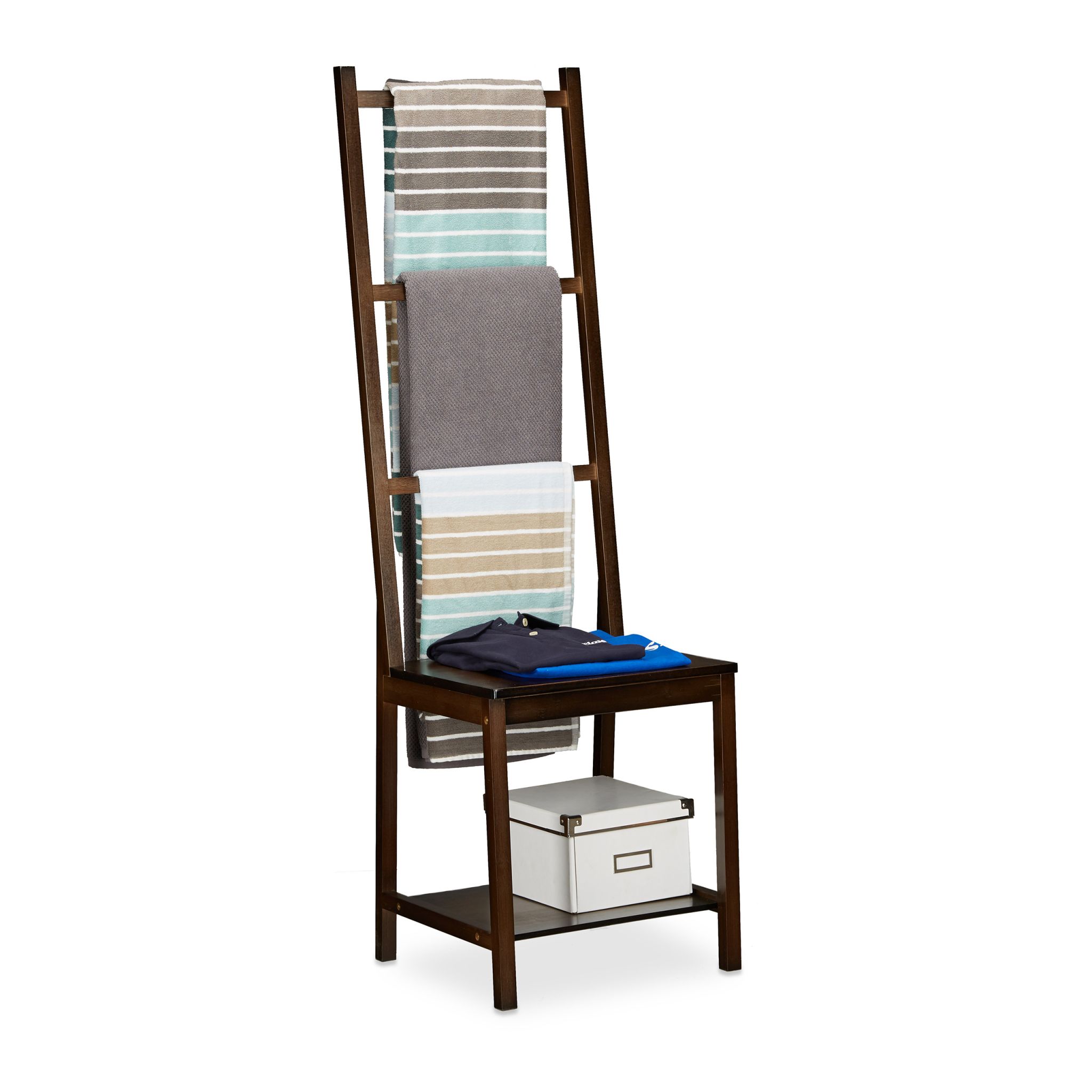 Handtuchhalter Bambus dunkelbraun Dunkelbraun