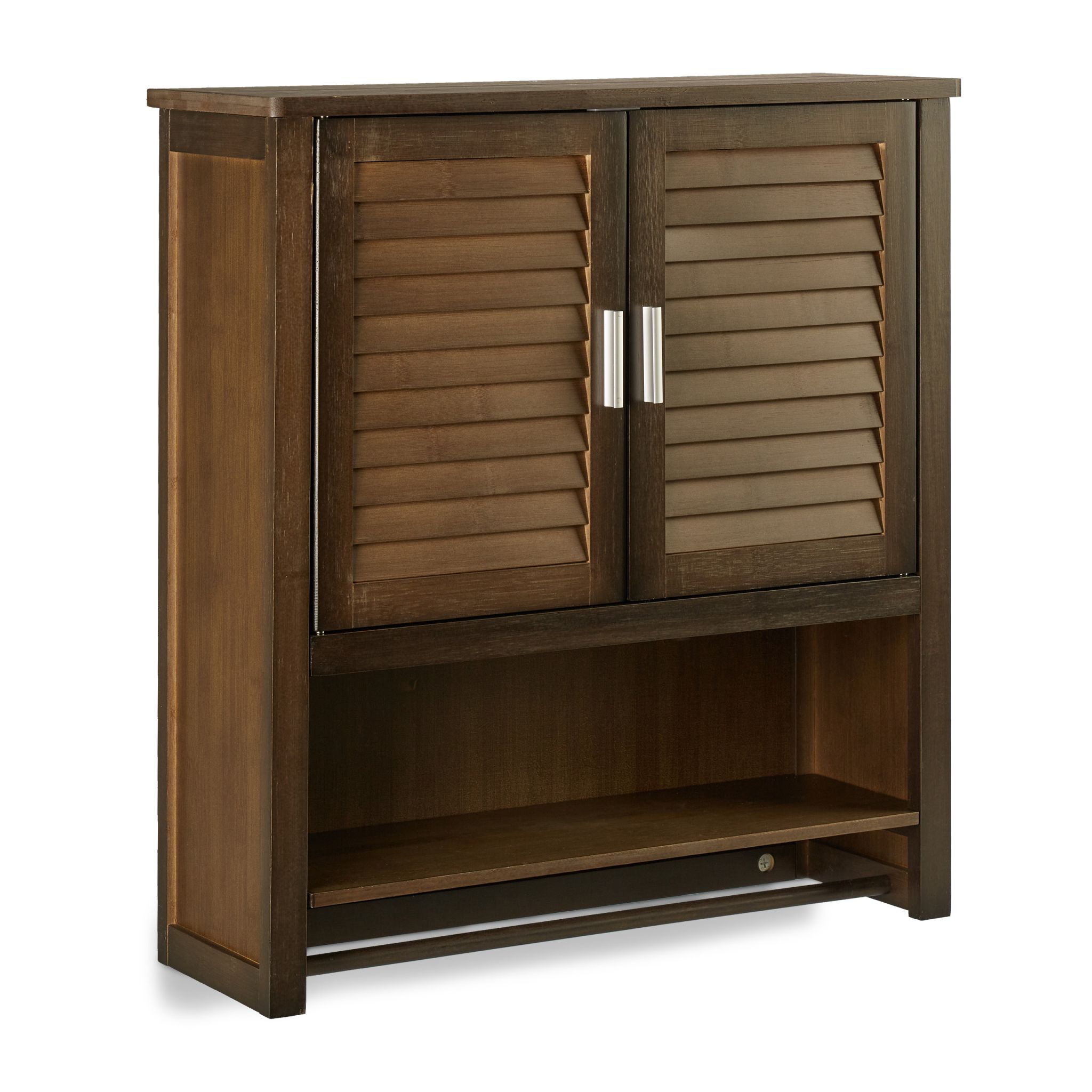 Hängeschrank dunkelbraun LAMELL Dunkelbraun-Silber