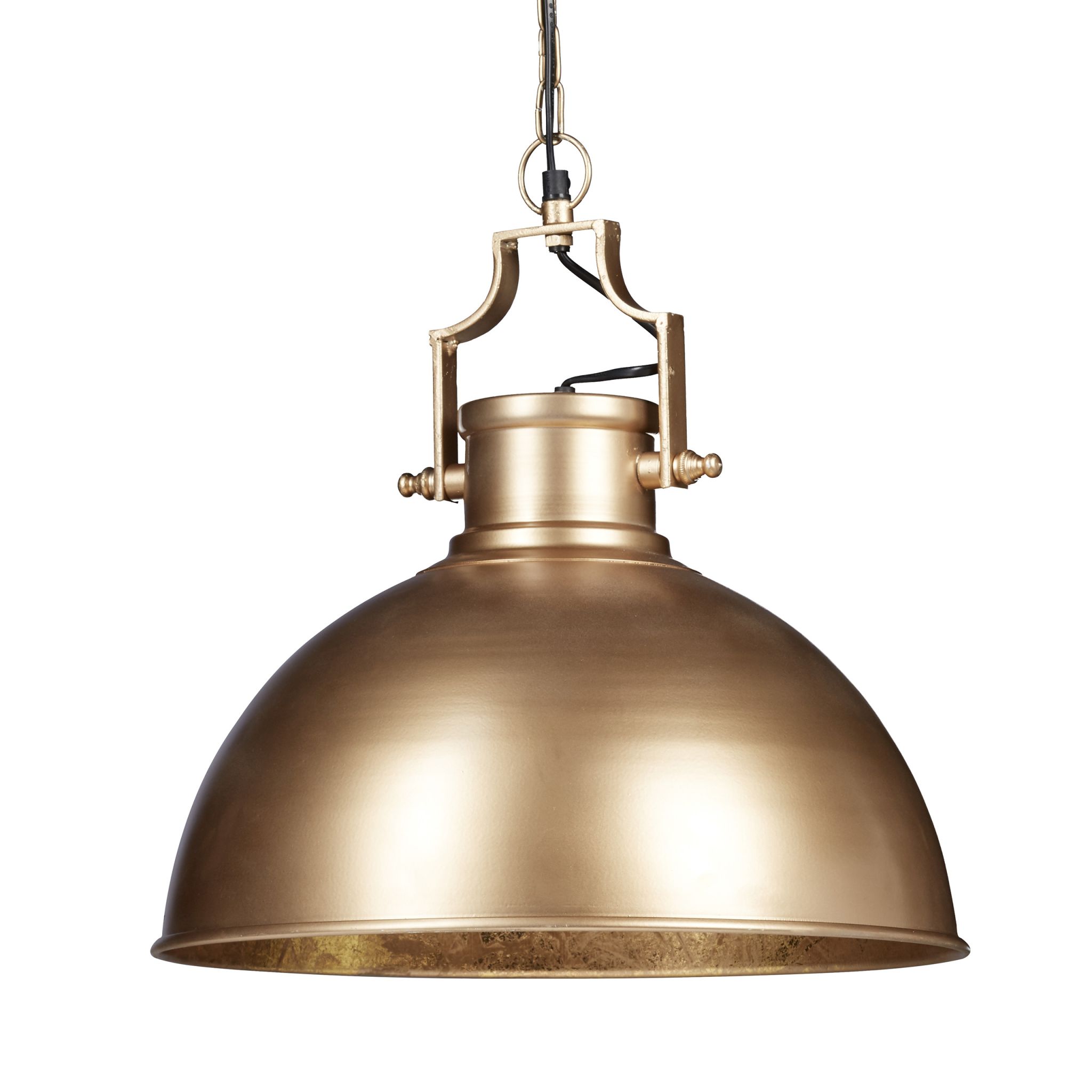 Hängelampe Industrial Look gross Gold