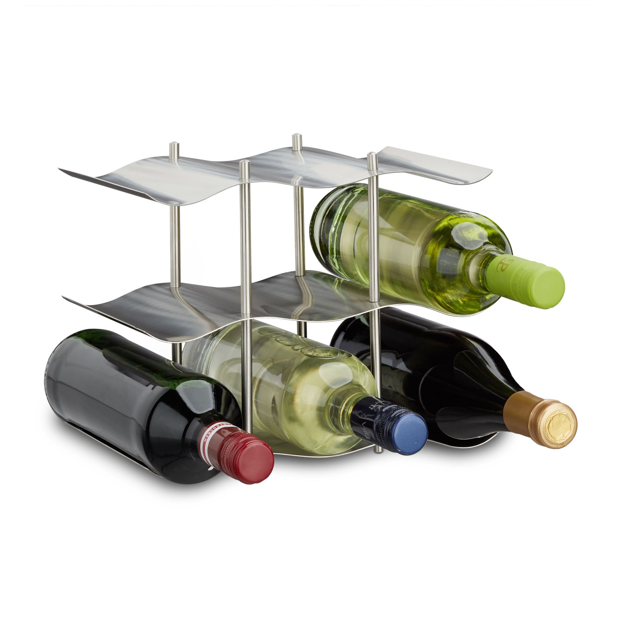 Weinregal Edelstahl Silber